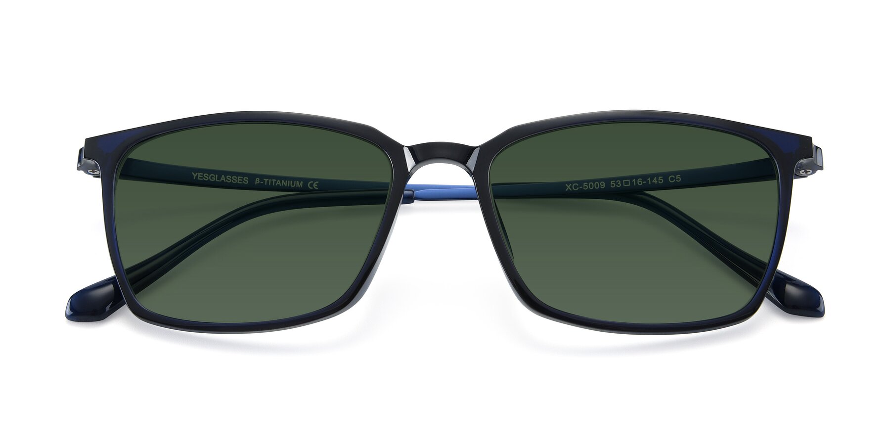 Folded Front of XC-5009 in Blue with Green Tinted Lenses