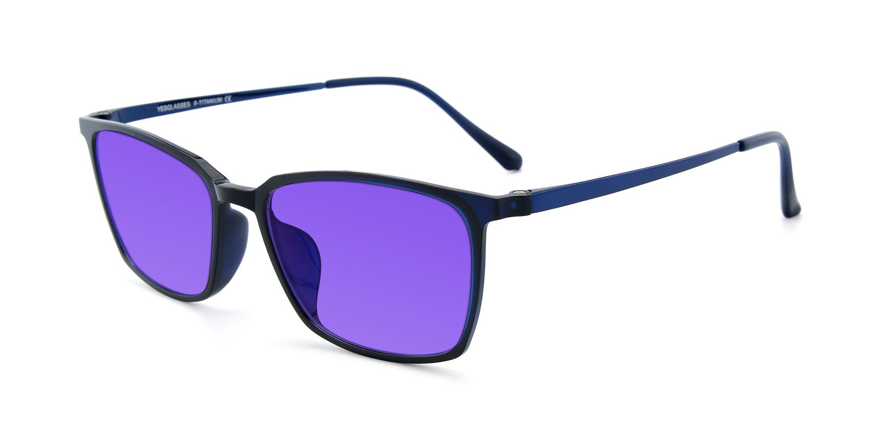Angle of XC-5009 in Blue with Purple Tinted Lenses