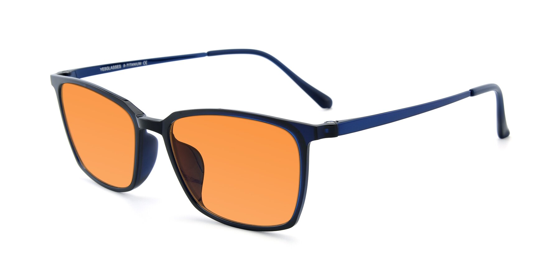 Angle of XC-5009 in Blue with Orange Tinted Lenses