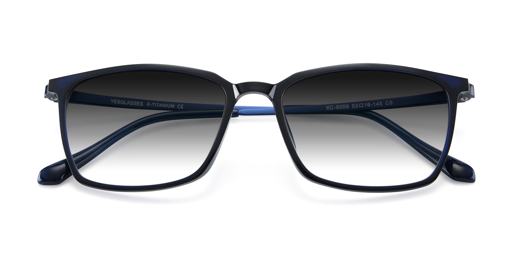 Folded Front of XC-5009 in Blue with Gray Gradient Lenses