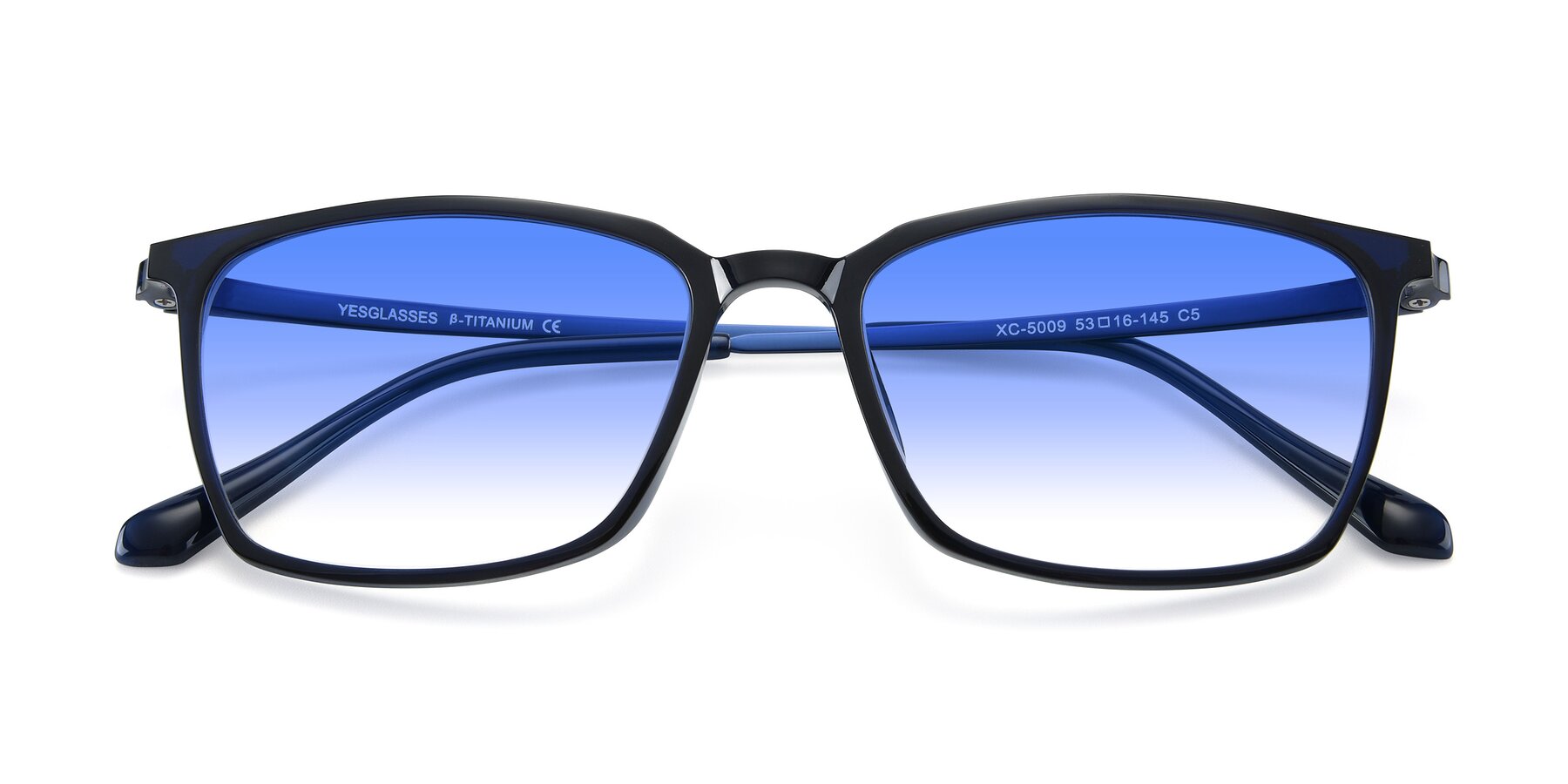 Folded Front of XC-5009 in Blue with Blue Gradient Lenses