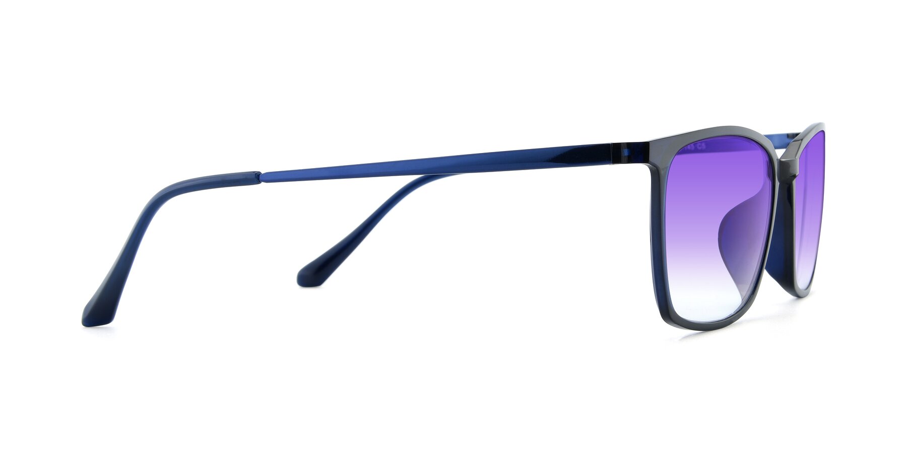 Side of XC-5009 in Blue with Purple Gradient Lenses