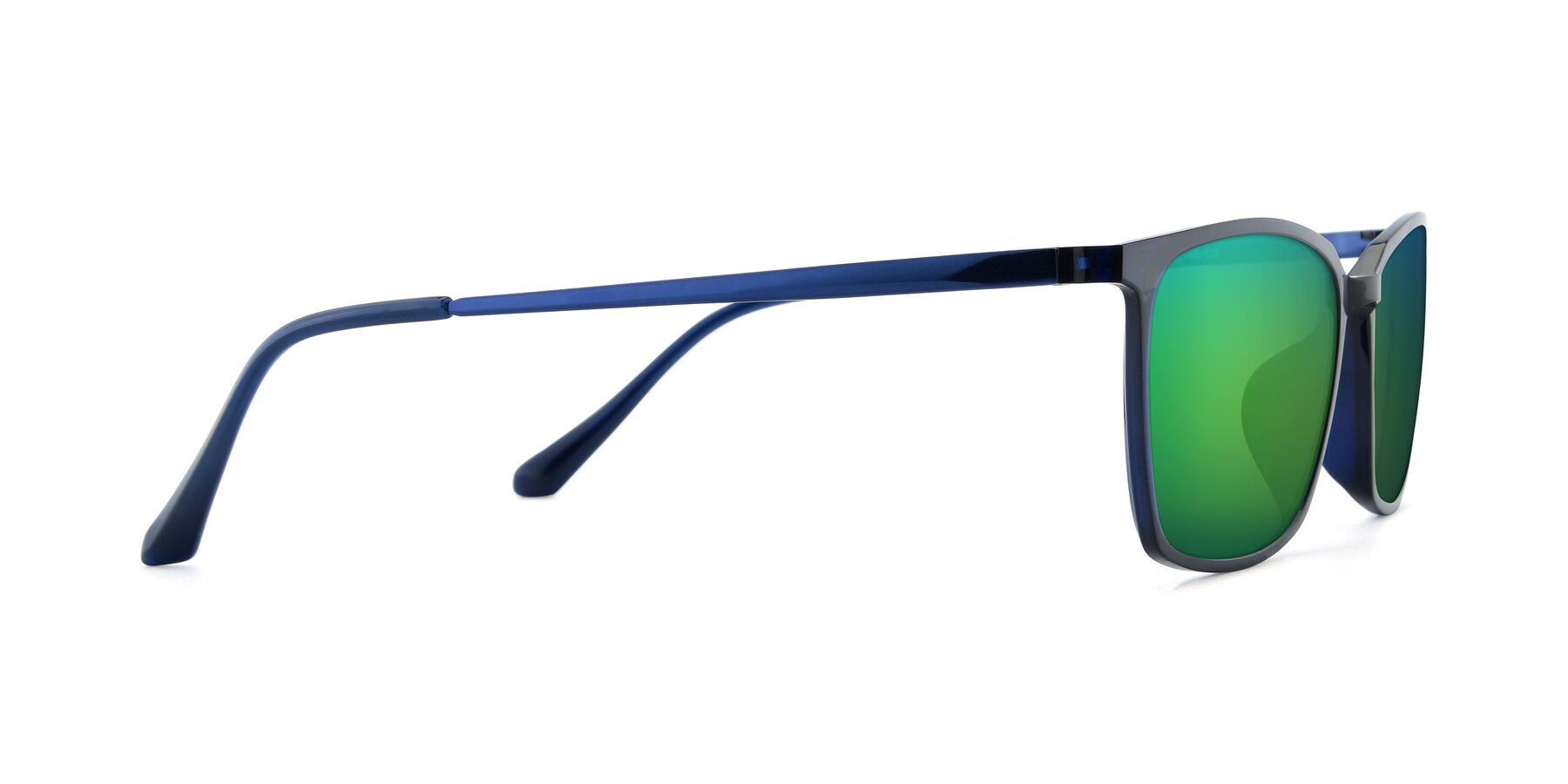 Side of XC-5009 in Blue with Green Mirrored Lenses