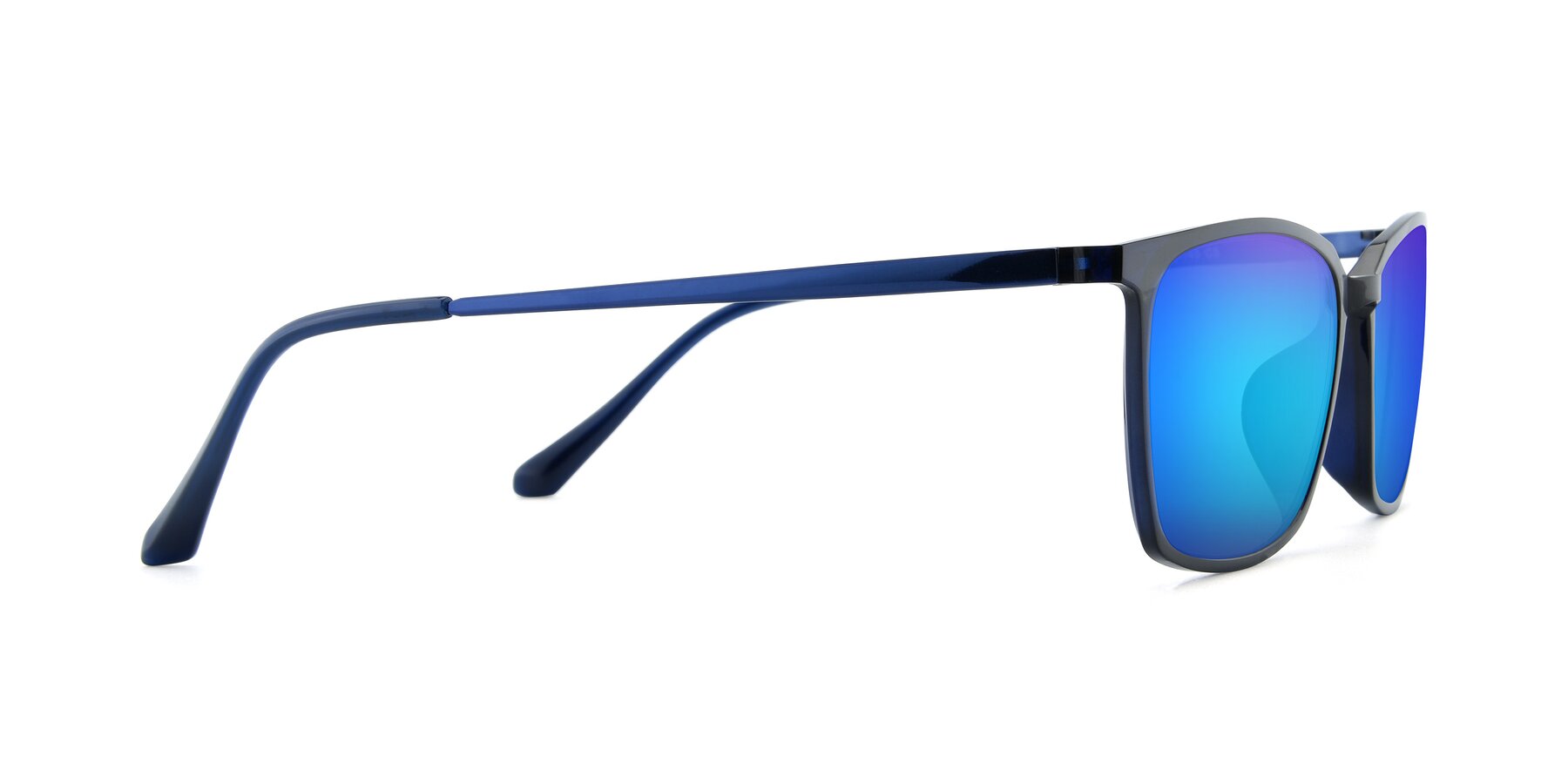 Side of XC-5009 in Blue with Blue Mirrored Lenses