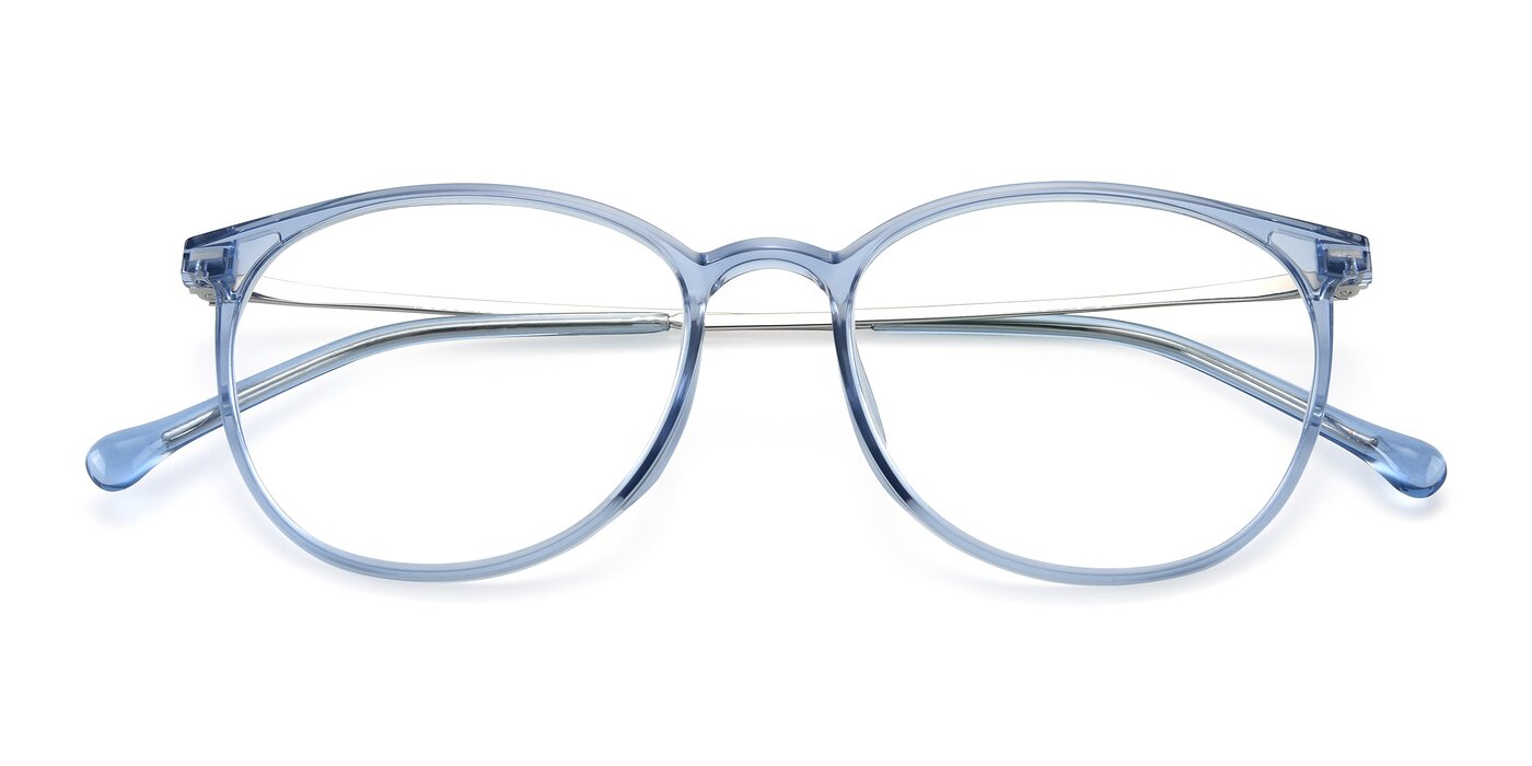 XC-6006 - Blue Amber / Silver Eyeglasses