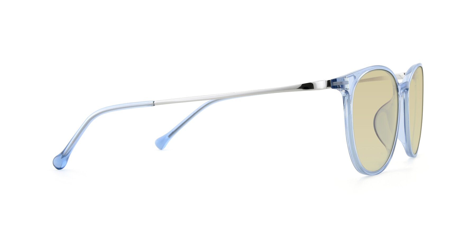 Side of XC-6006 in Blue Amber-Silver with Light Champagne Tinted Lenses