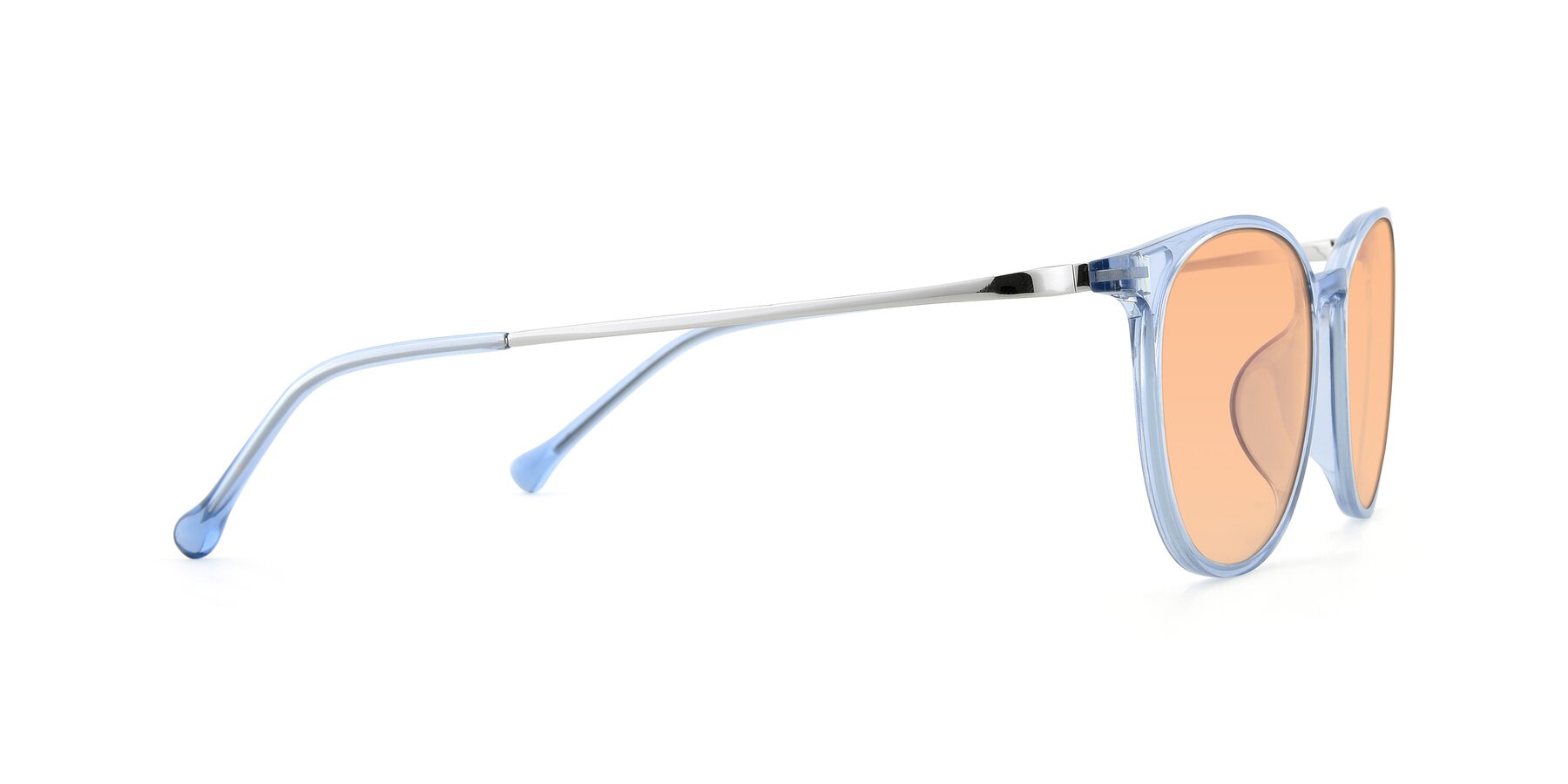 Side of XC-6006 in Blue Amber-Silver with Light Orange Tinted Lenses