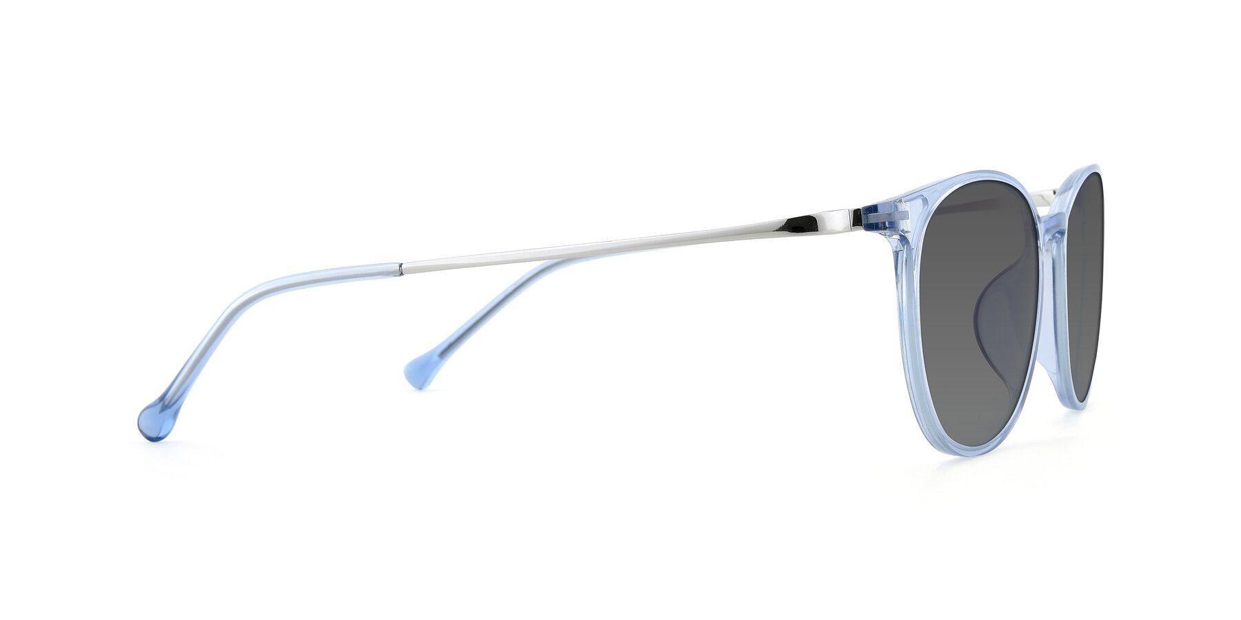 Side of XC-6006 in Blue Amber-Silver with Medium Gray Tinted Lenses
