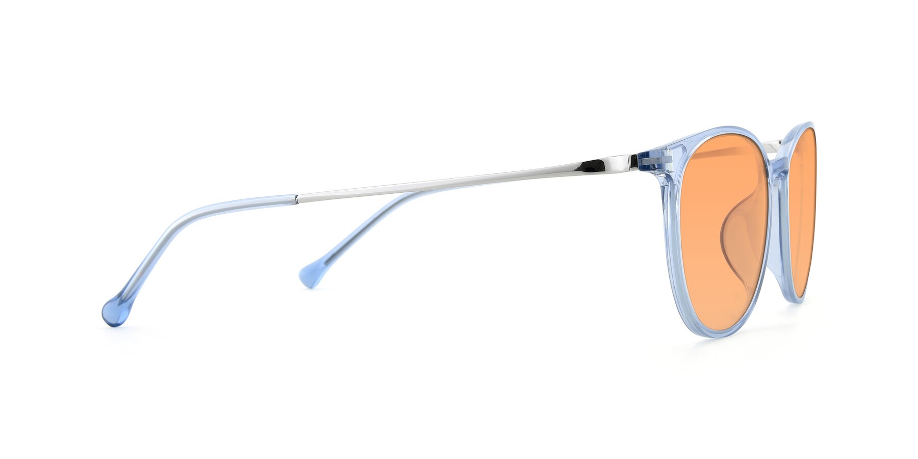 Side of XC-6006 in Blue Amber-Silver with Medium Orange Tinted Lenses