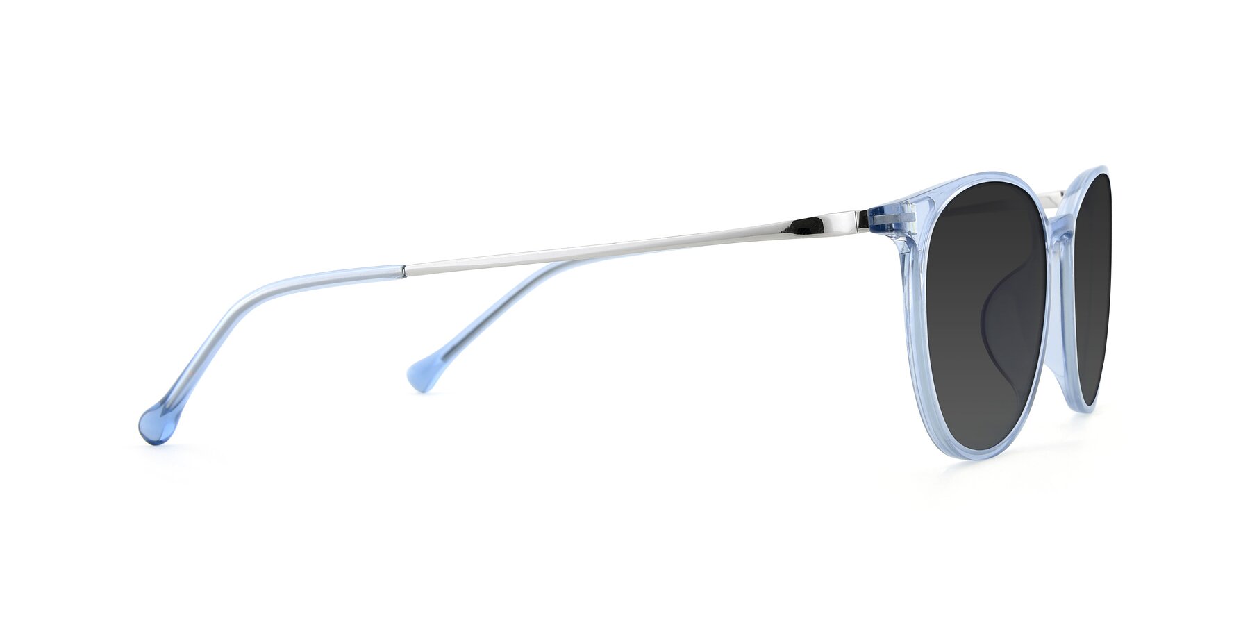 Side of XC-6006 in Blue Amber-Silver with Gray Tinted Lenses