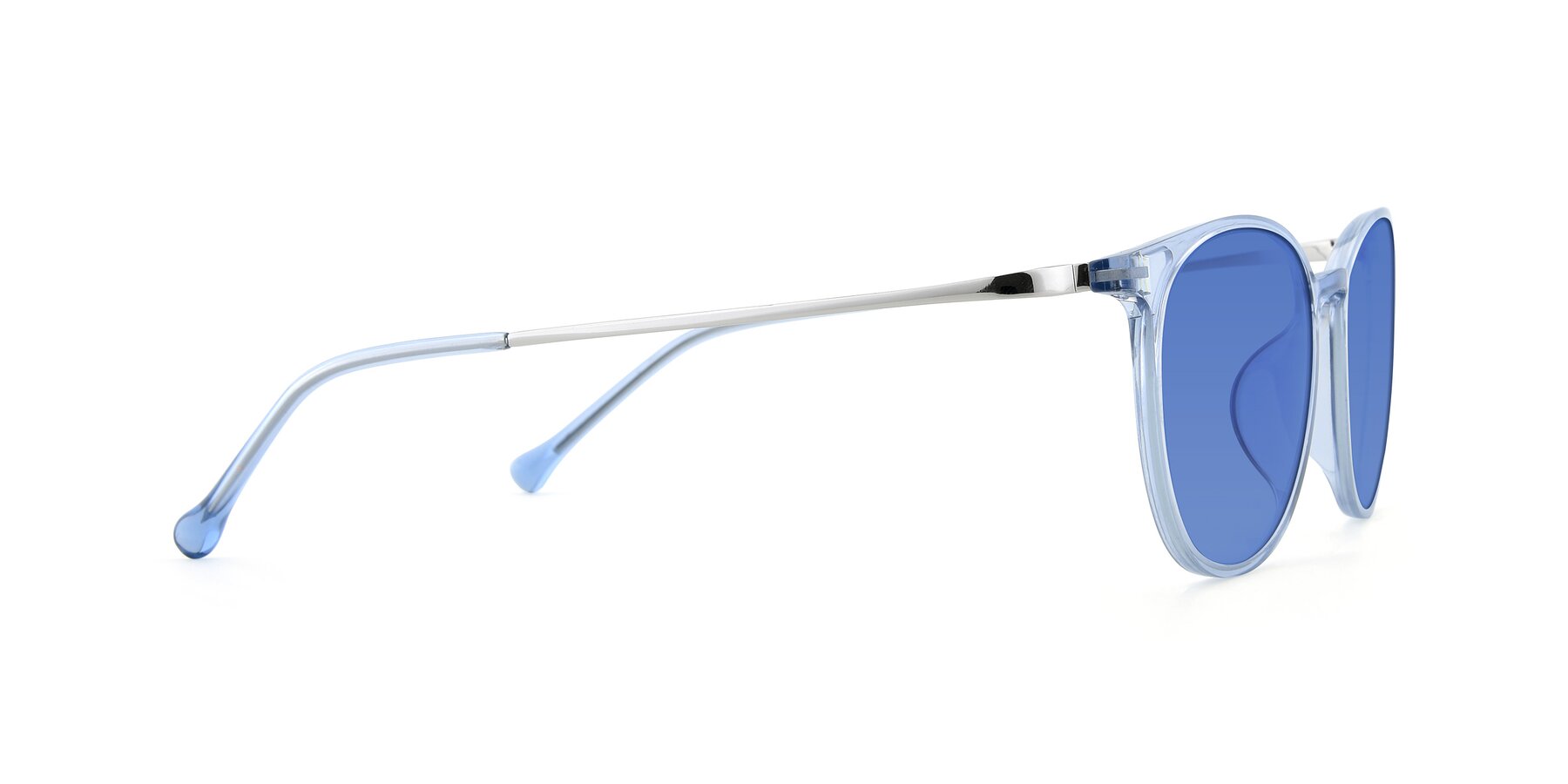 Side of XC-6006 in Blue Amber-Silver with Blue Tinted Lenses