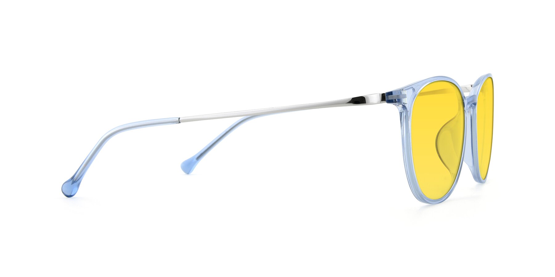 Side of XC-6006 in Blue Amber-Silver with Yellow Tinted Lenses