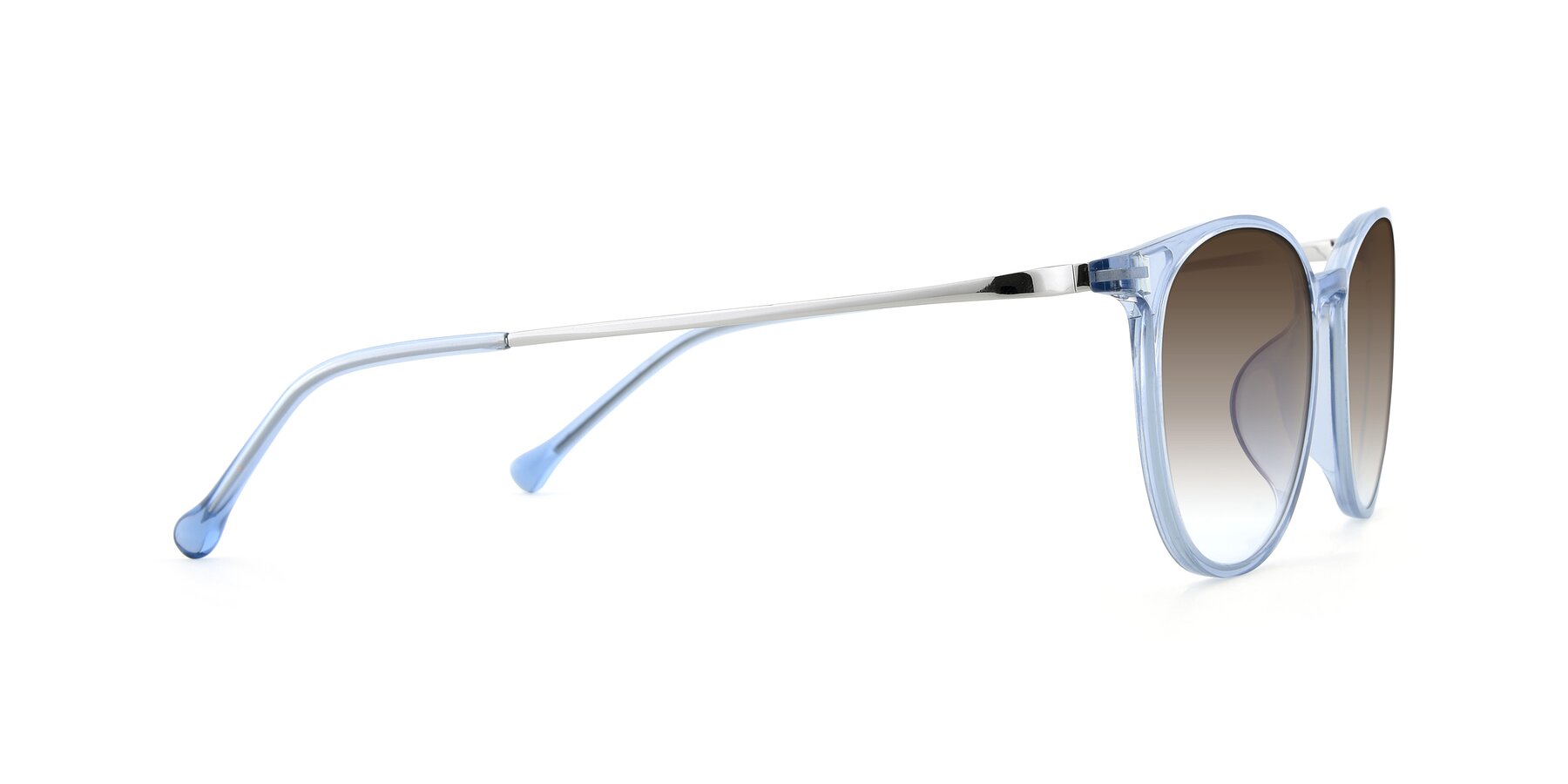 Side of XC-6006 in Blue Amber-Silver with Brown Gradient Lenses