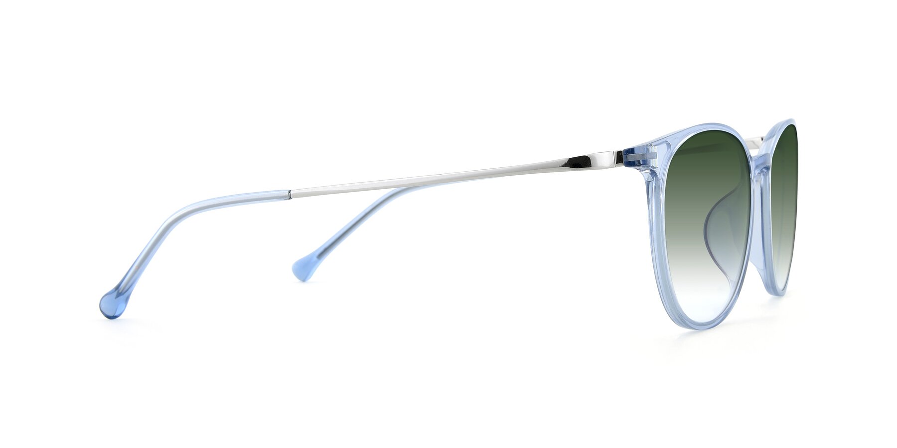 Side of XC-6006 in Blue Amber-Silver with Green Gradient Lenses
