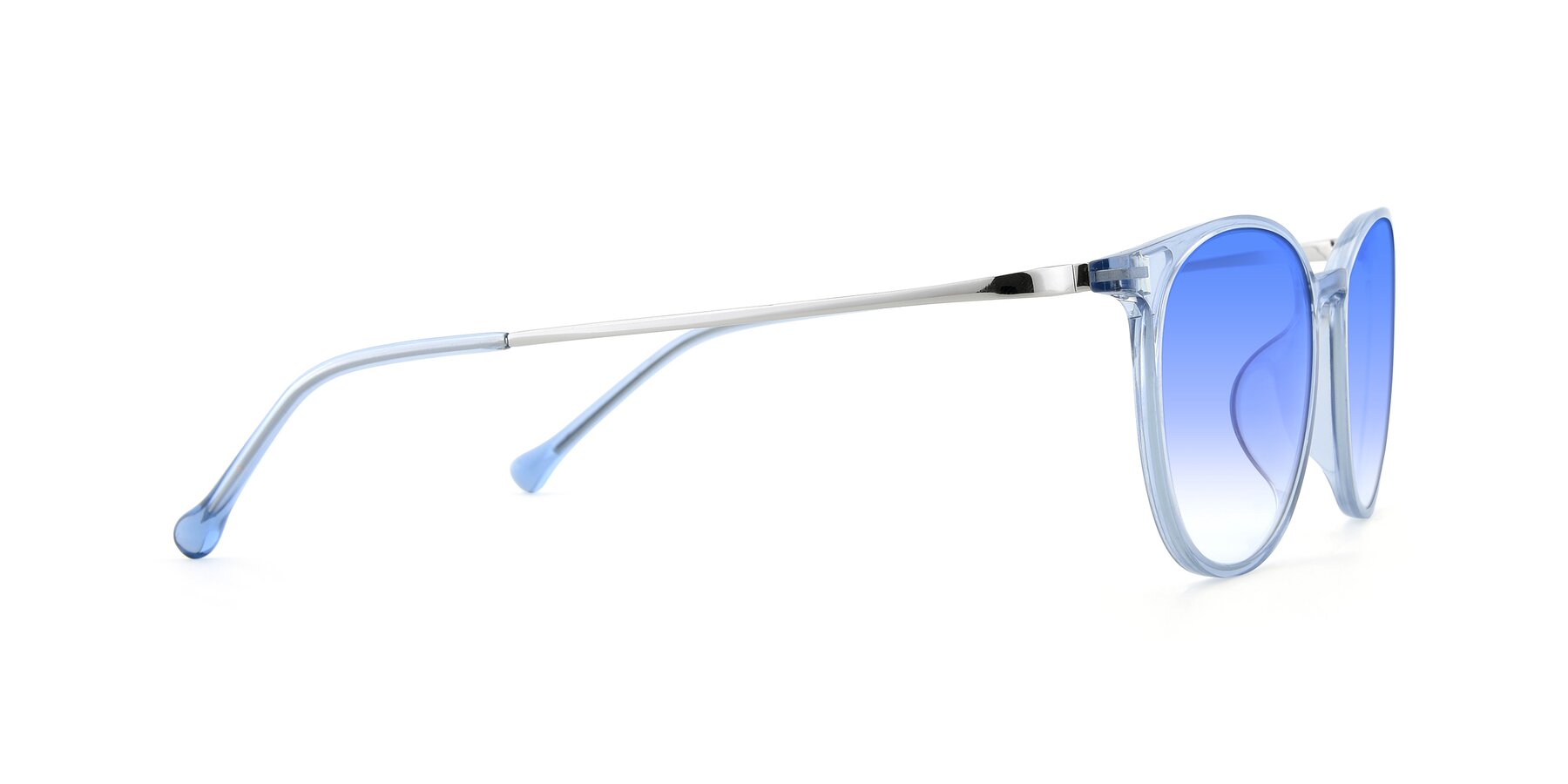 Side of XC-6006 in Blue Amber-Silver with Blue Gradient Lenses