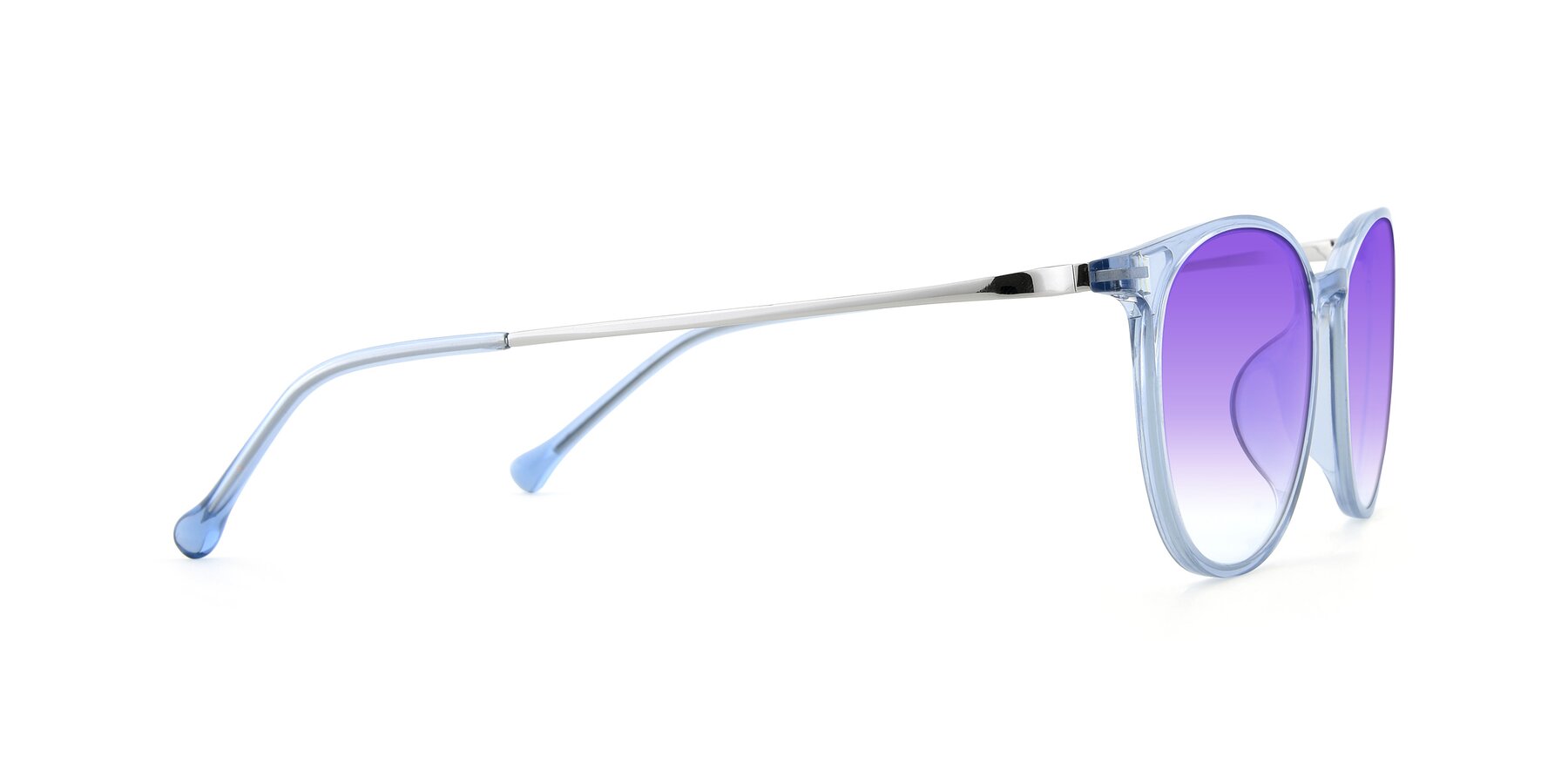 Side of XC-6006 in Blue Amber-Silver with Purple Gradient Lenses