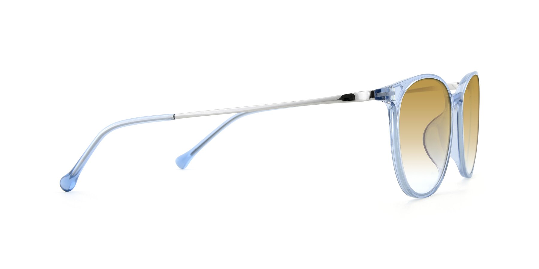 Side of XC-6006 in Blue Amber-Silver with Champagne Gradient Lenses