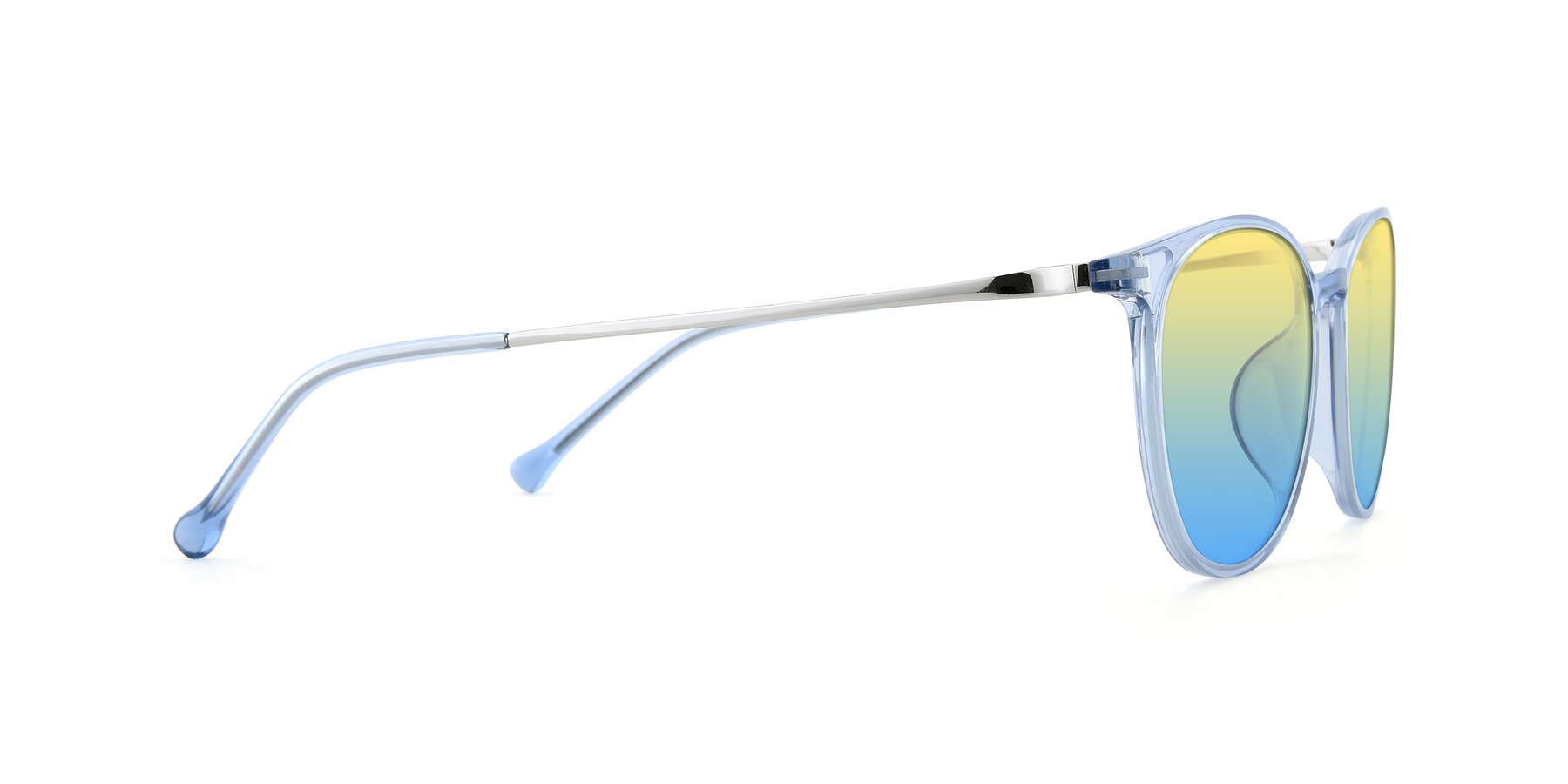 Side of XC-6006 in Blue Amber-Silver with Yellow / Blue Gradient Lenses