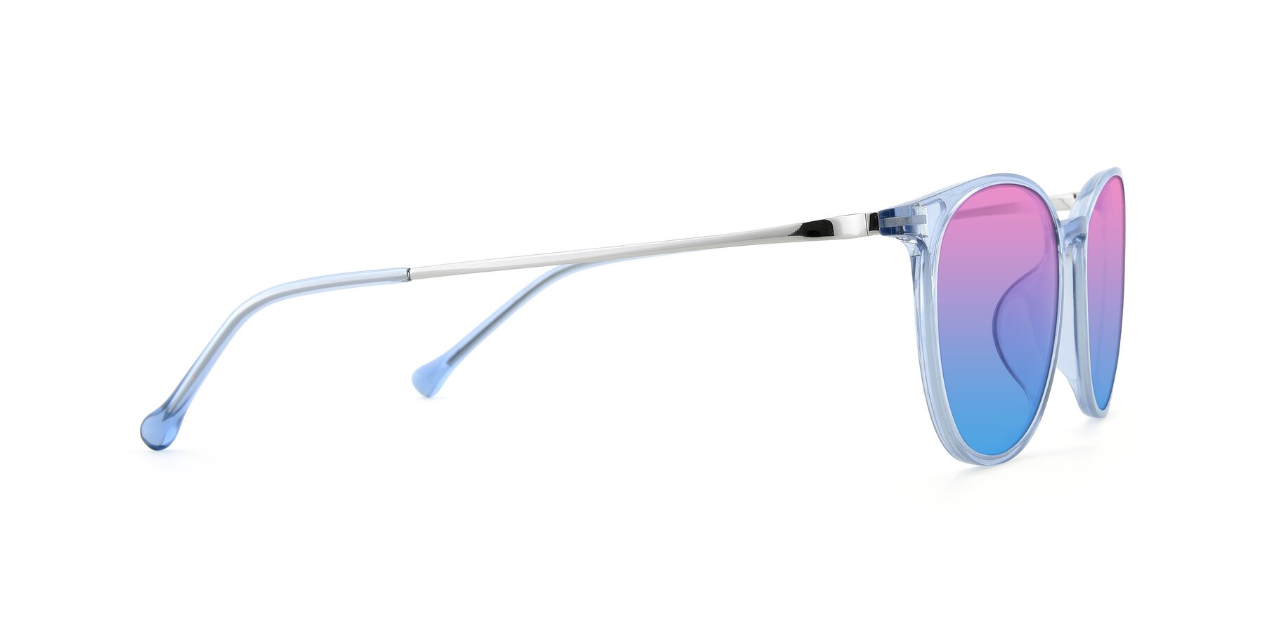 Side of XC-6006 in Blue Amber-Silver with Pink / Blue Gradient Lenses