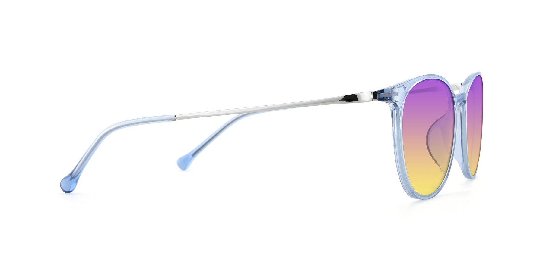 Side of XC-6006 in Blue Amber-Silver with Purple / Yellow Gradient Lenses