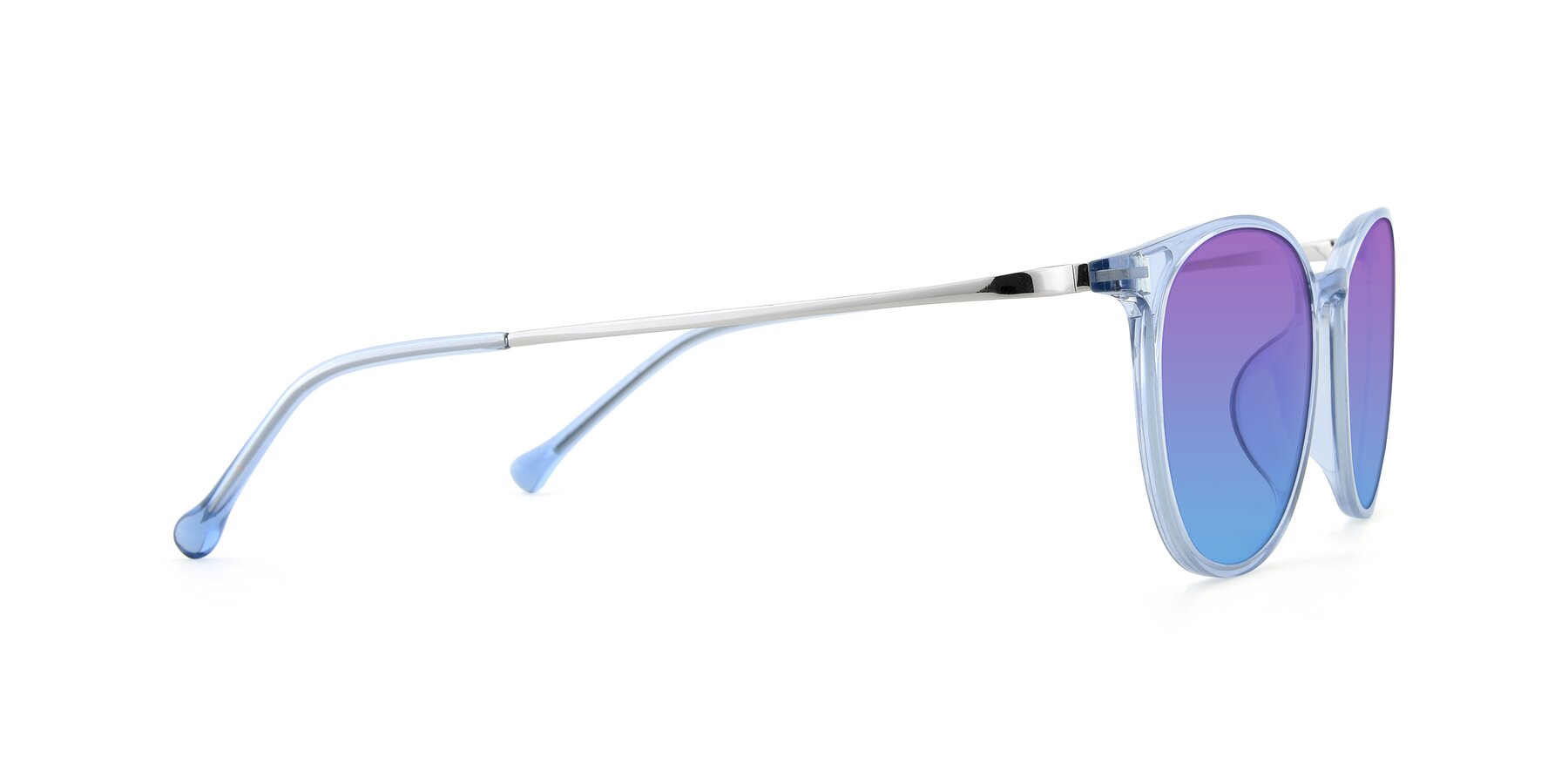 Side of XC-6006 in Blue Amber-Silver with Purple / Blue Gradient Lenses
