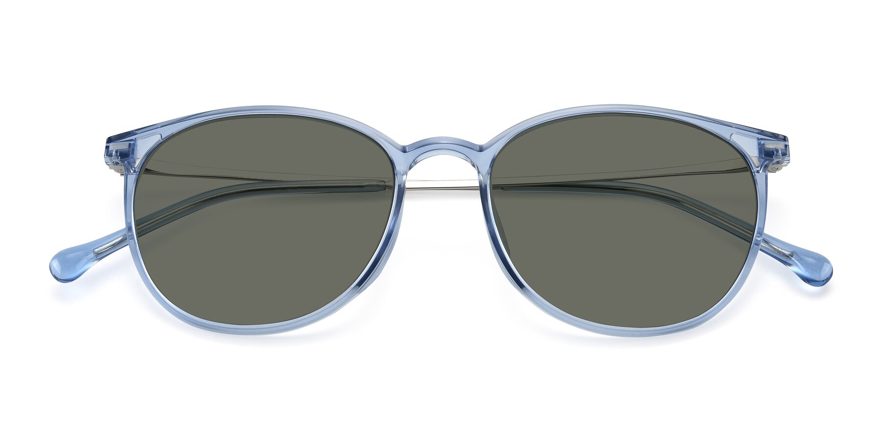 Folded Front of XC-6006 in Blue Amber-Silver with Gray Polarized Lenses