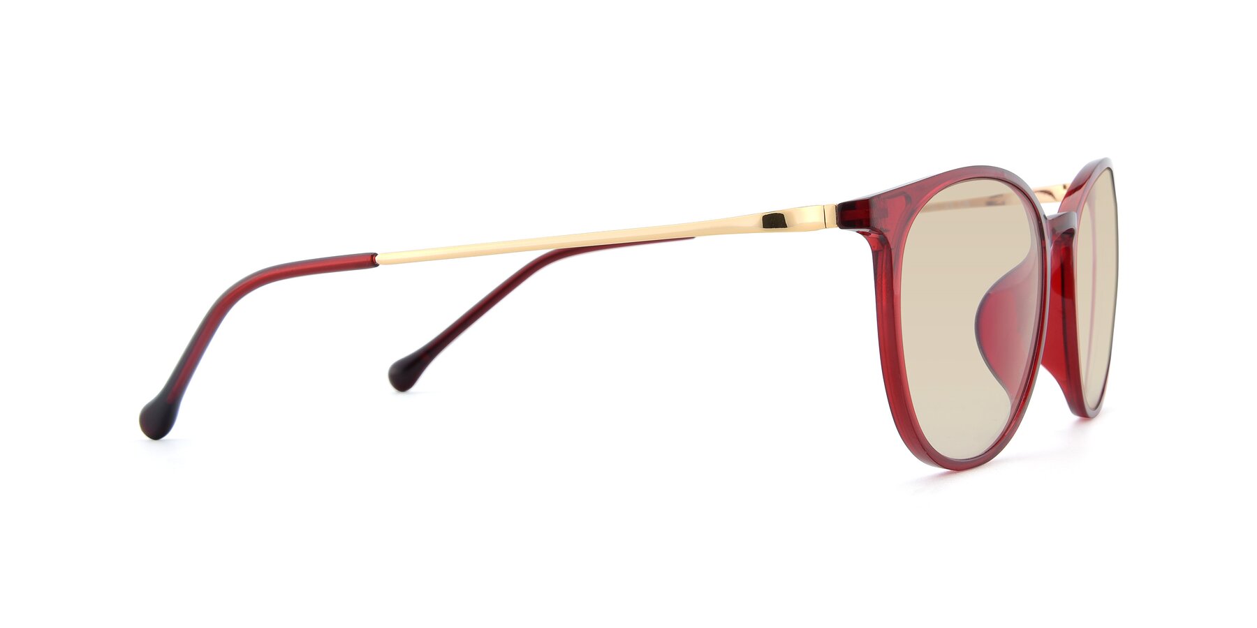 Side of XC-6006 in Wine-Gold with Light Brown Tinted Lenses