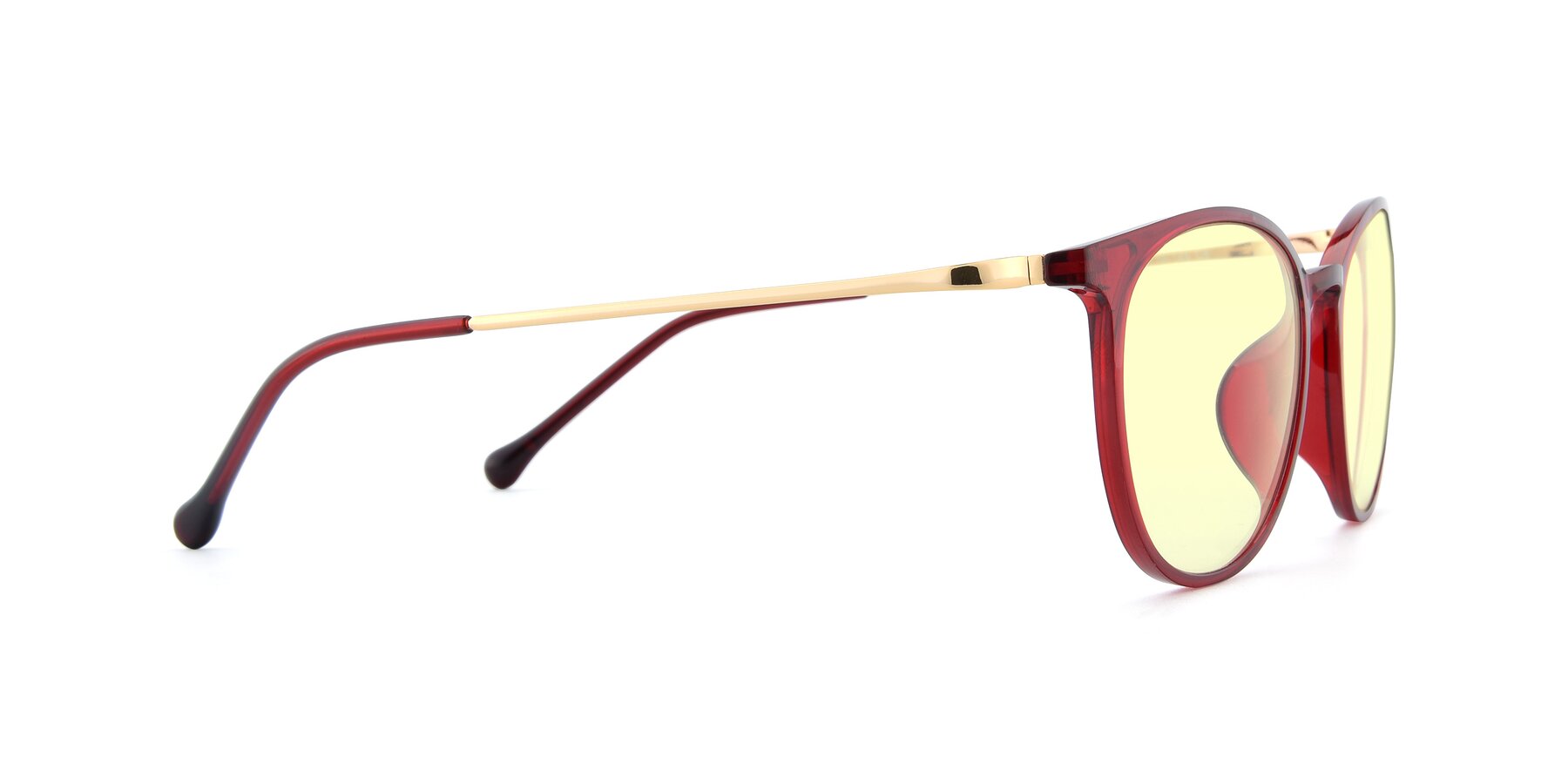 Side of XC-6006 in Wine-Gold with Light Yellow Tinted Lenses