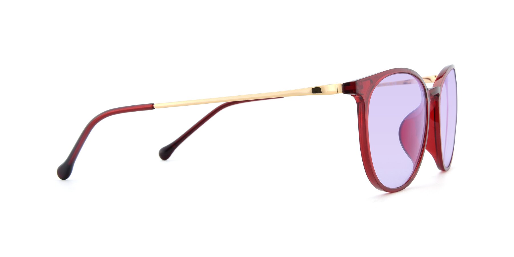 Side of XC-6006 in Wine-Gold with Light Purple Tinted Lenses