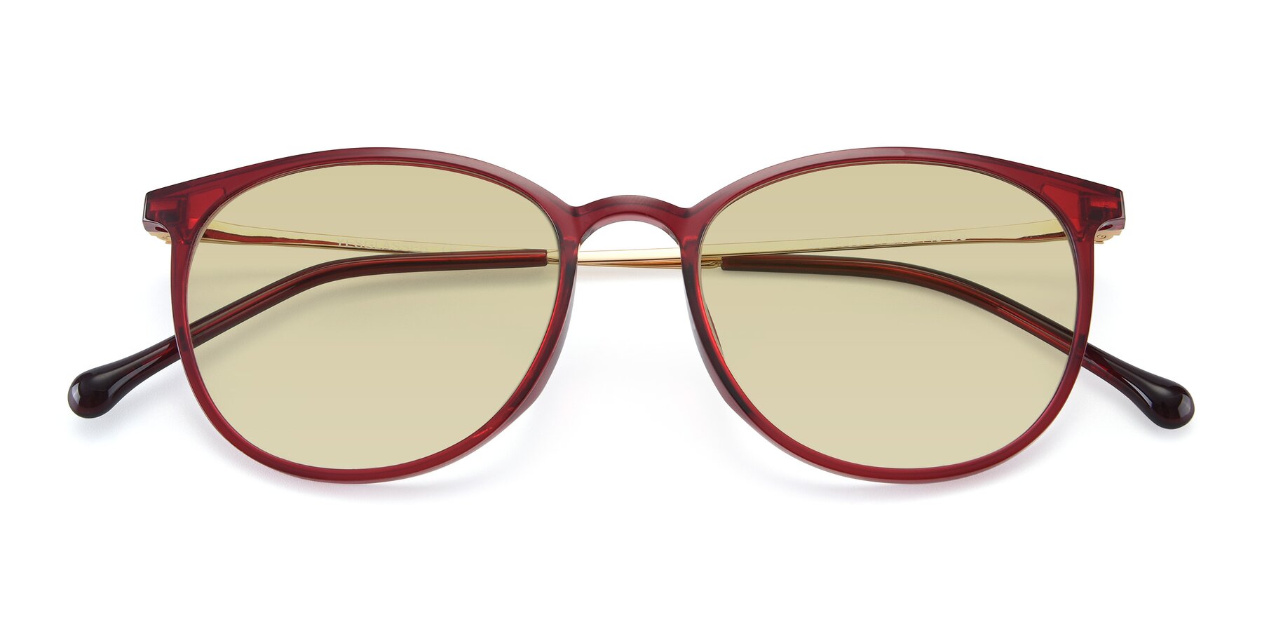 Folded Front of XC-6006 in Wine-Gold with Light Champagne Tinted Lenses