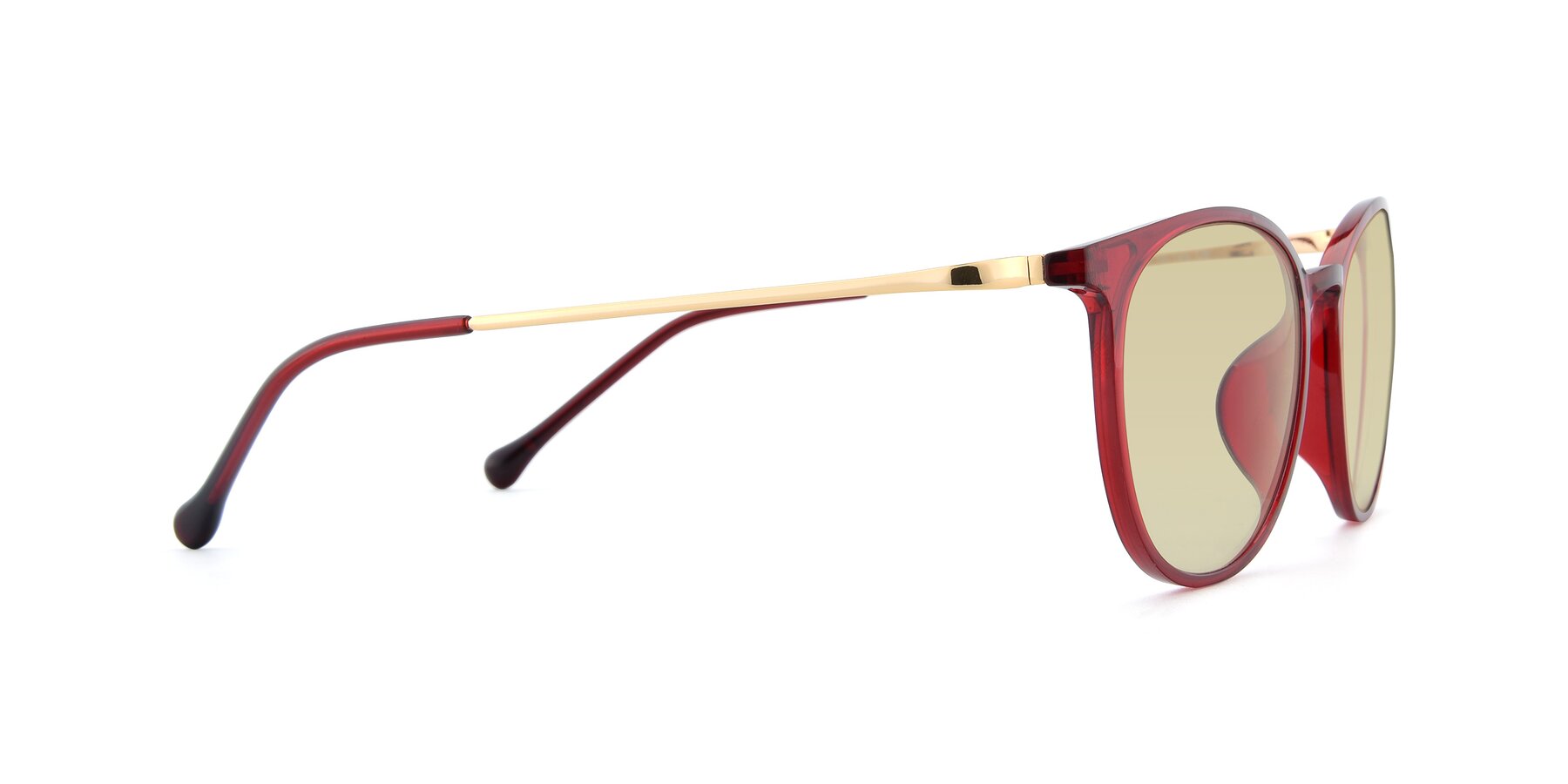 Side of XC-6006 in Wine-Gold with Light Champagne Tinted Lenses