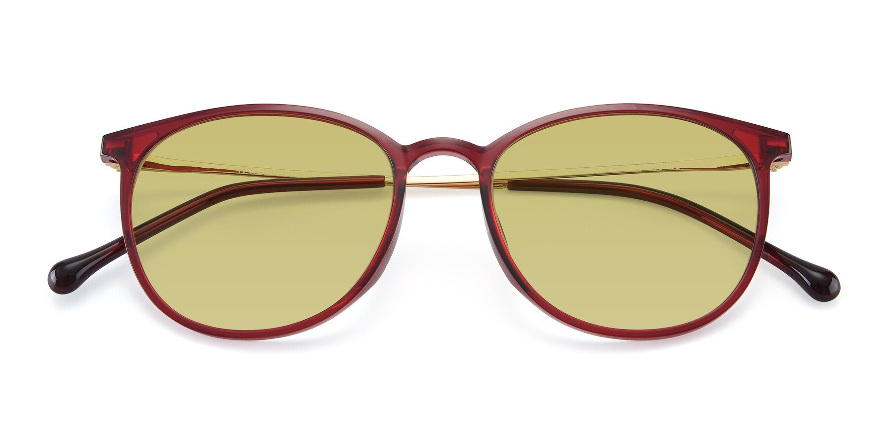 Folded Front of XC-6006 in Wine-Gold with Medium Champagne Tinted Lenses