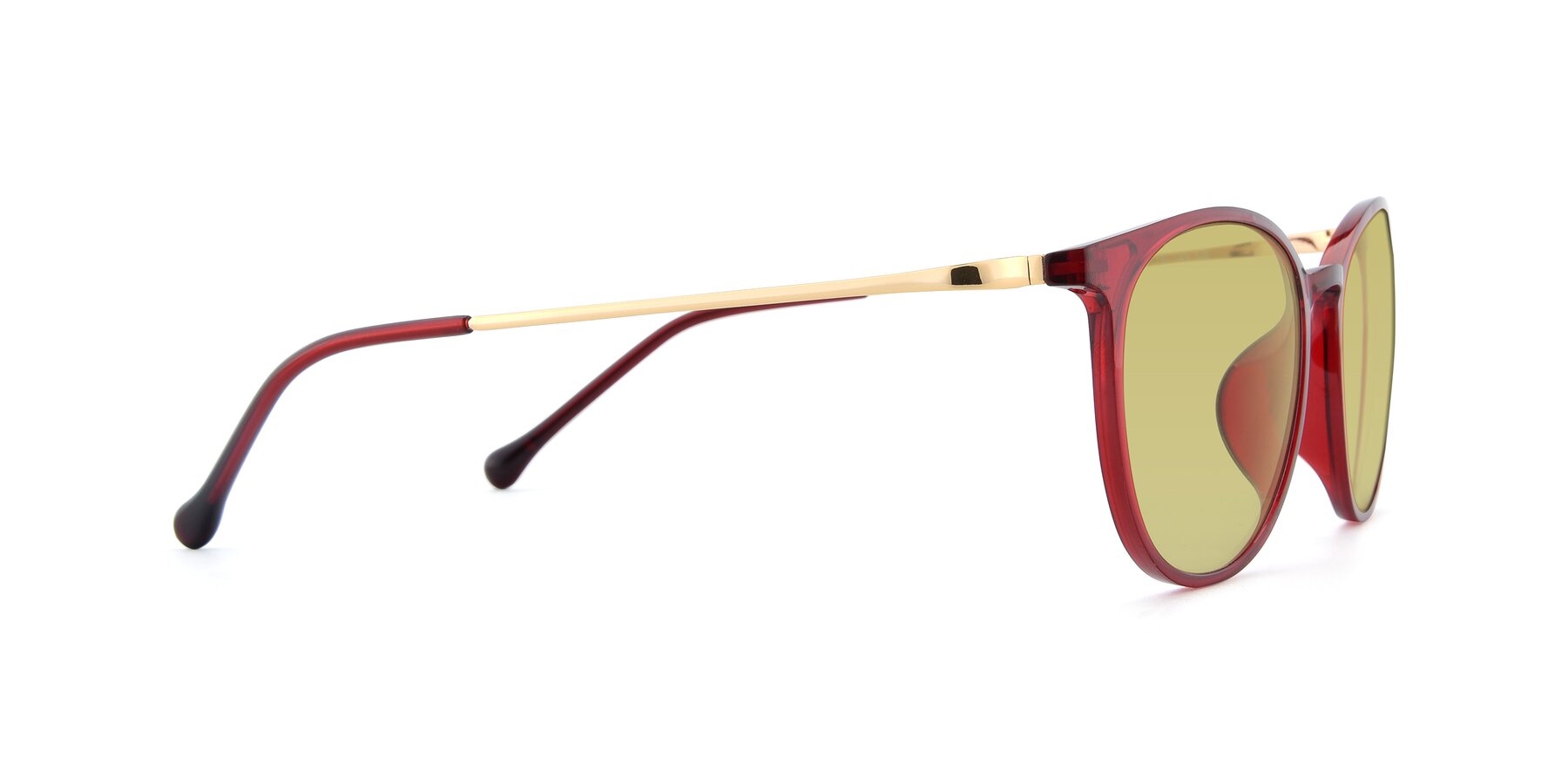 Side of XC-6006 in Wine-Gold with Medium Champagne Tinted Lenses