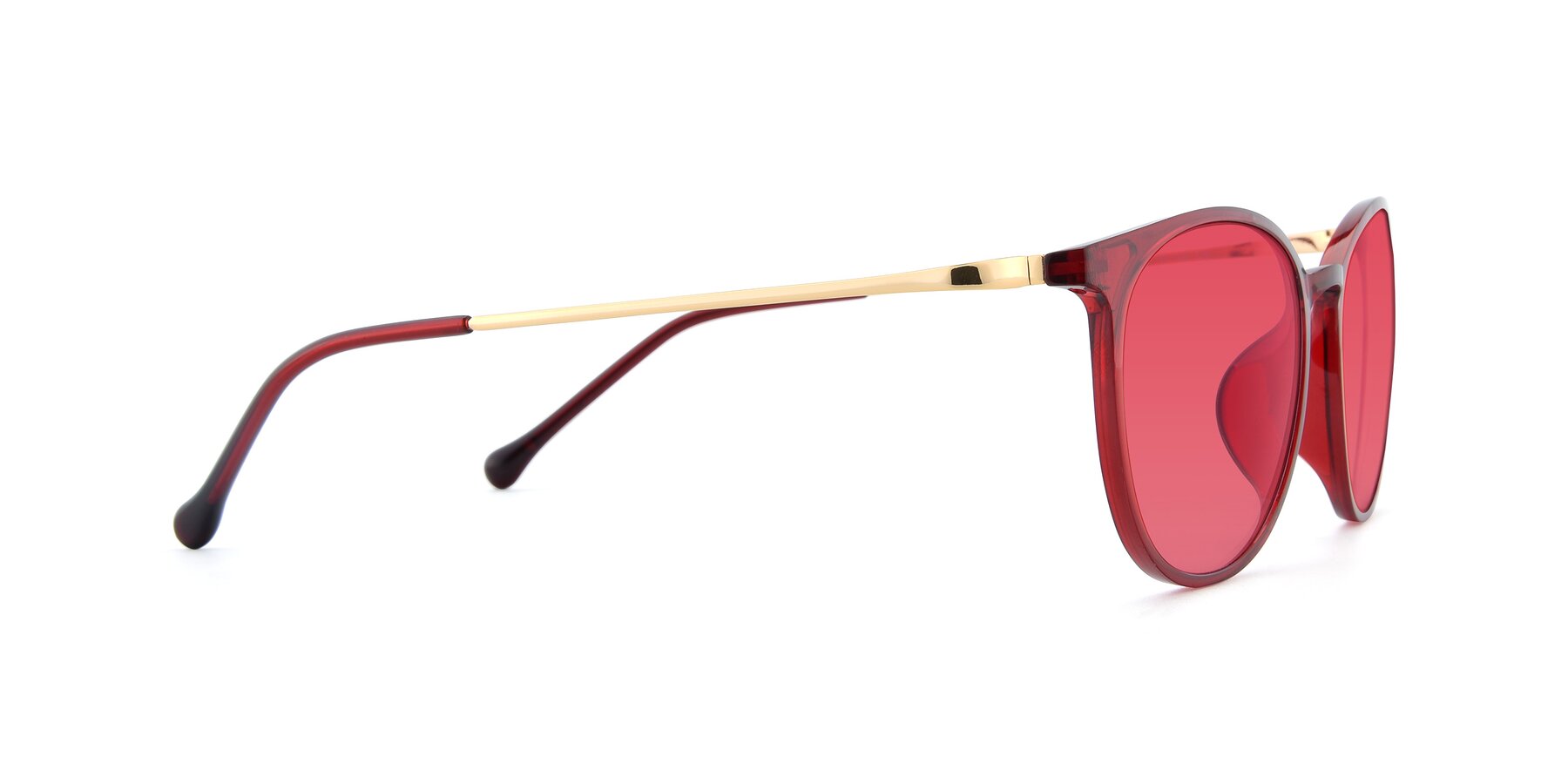Side of XC-6006 in Wine-Gold with Red Tinted Lenses