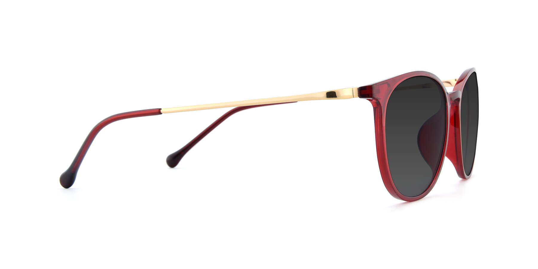 Side of XC-6006 in Wine-Gold with Gray Tinted Lenses