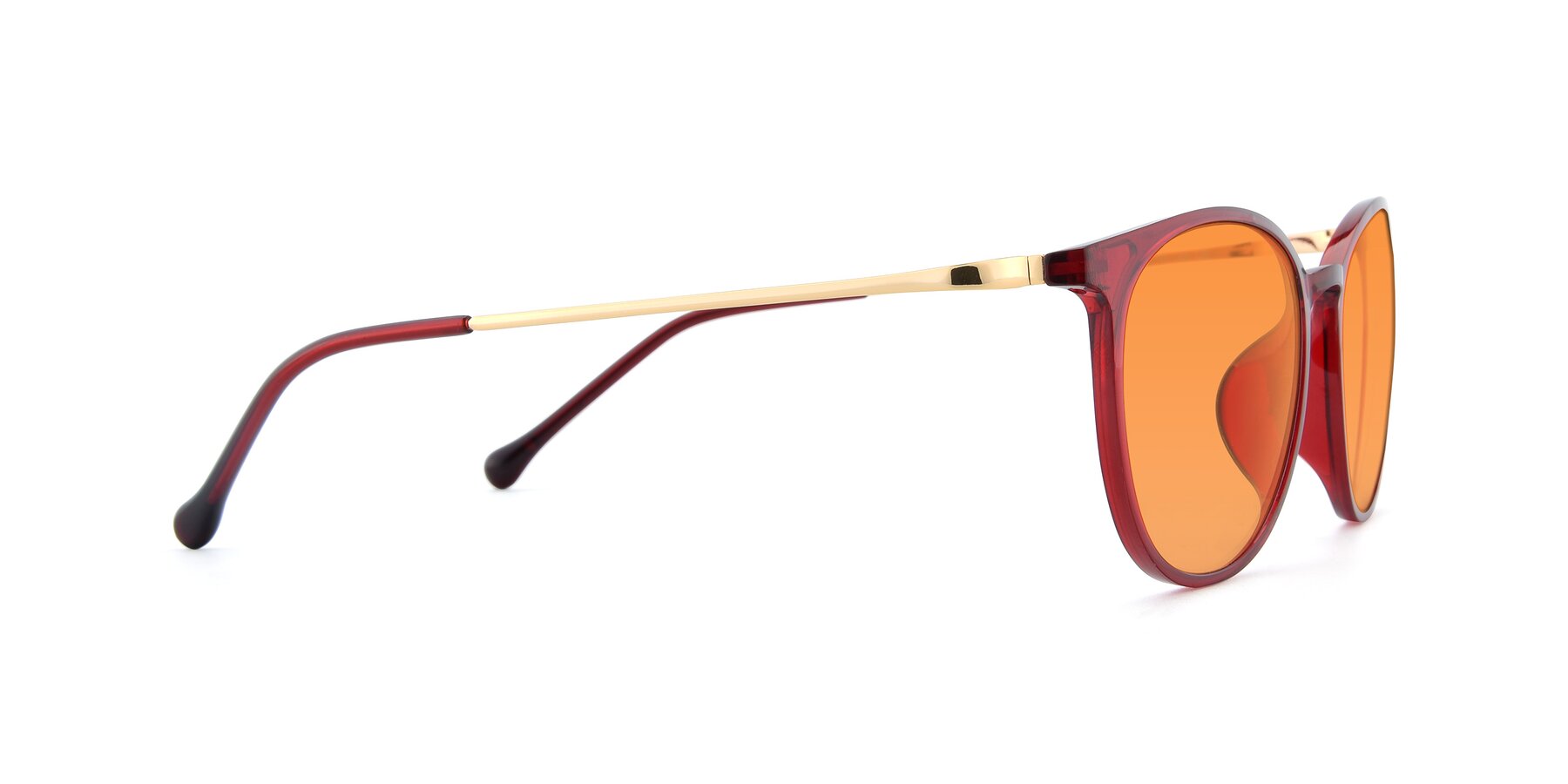 Side of XC-6006 in Wine-Gold with Orange Tinted Lenses