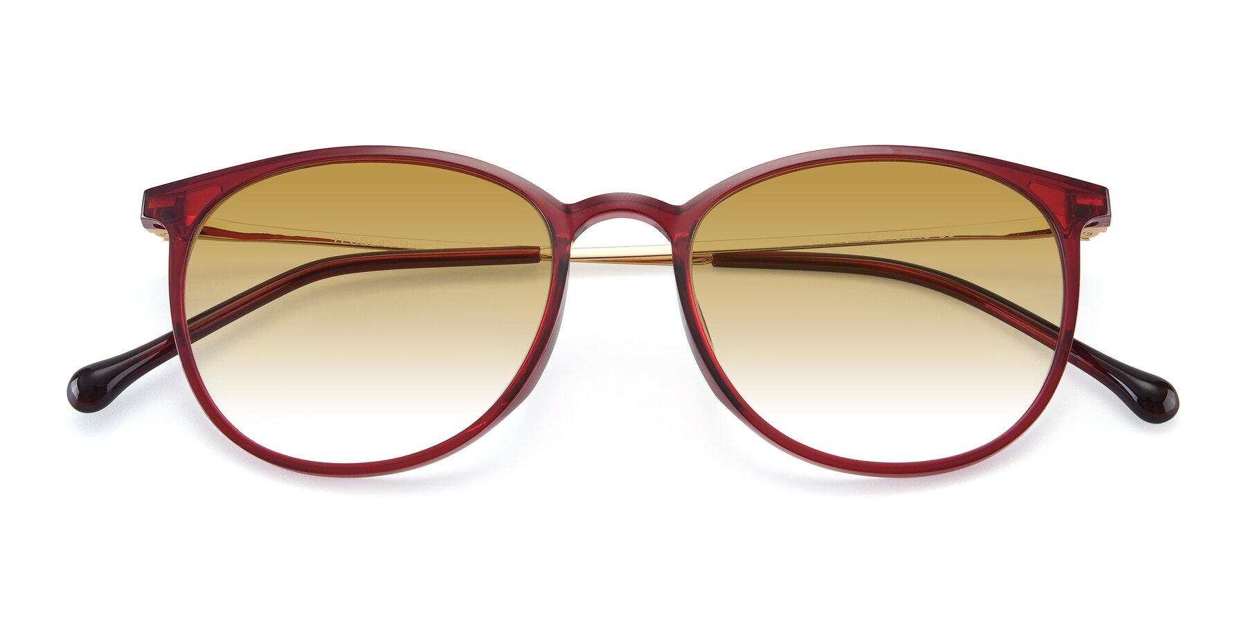 Folded Front of XC-6006 in Wine-Gold with Champagne Gradient Lenses