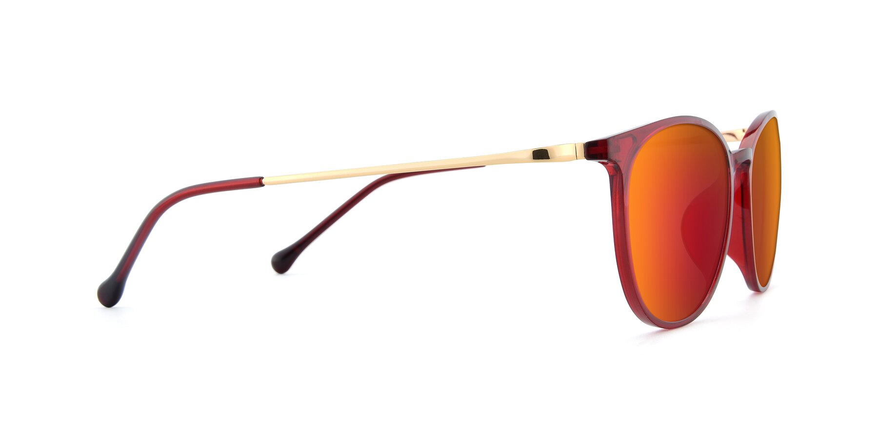 Side of XC-6006 in Wine-Gold with Red Gold Mirrored Lenses