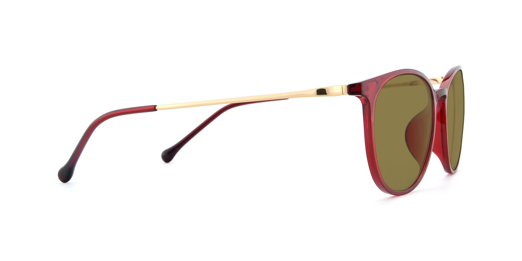 Side of XC-6006 in Wine-Gold with Brown Polarized Lenses