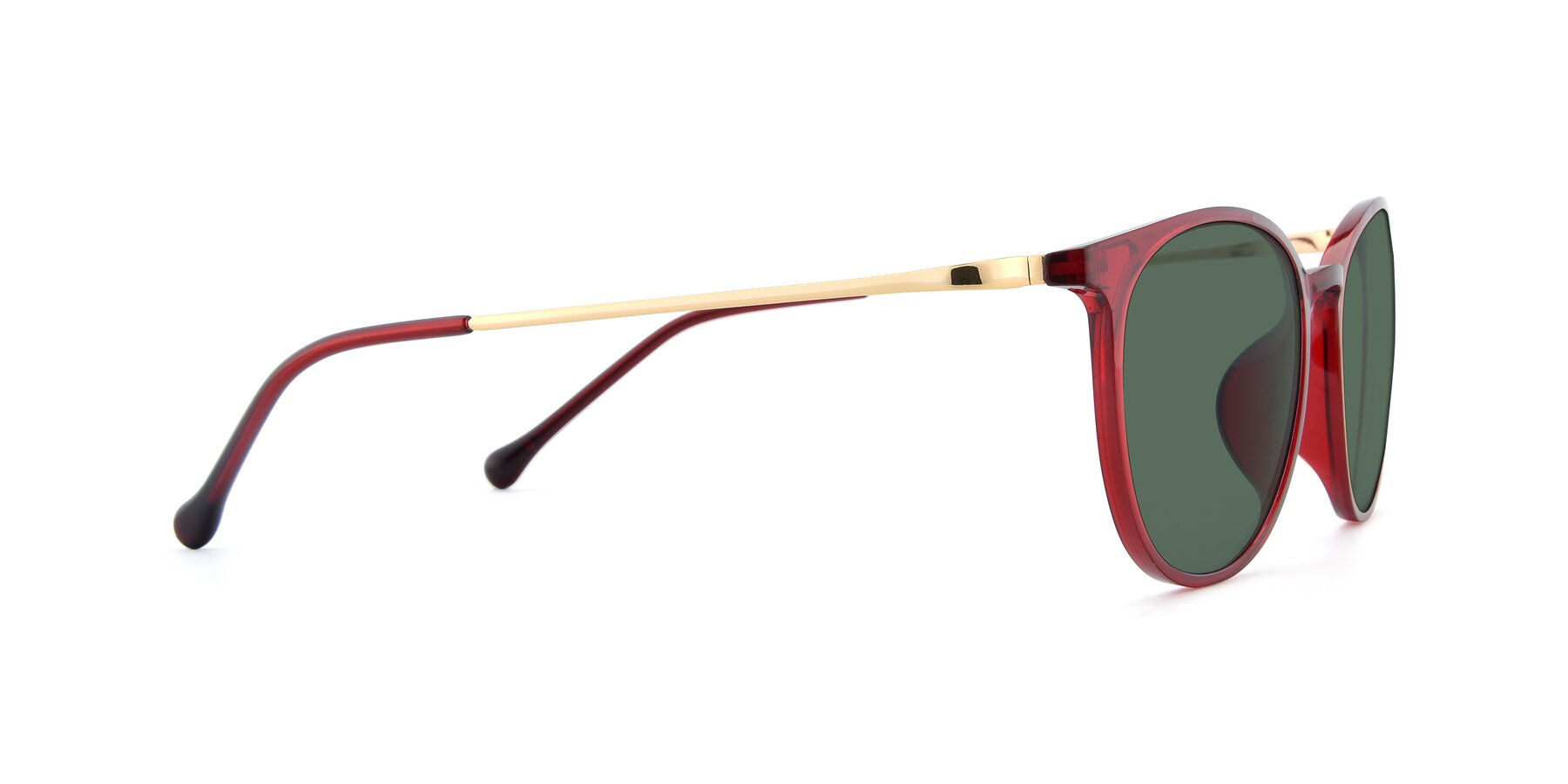 Side of XC-6006 in Wine-Gold with Green Polarized Lenses