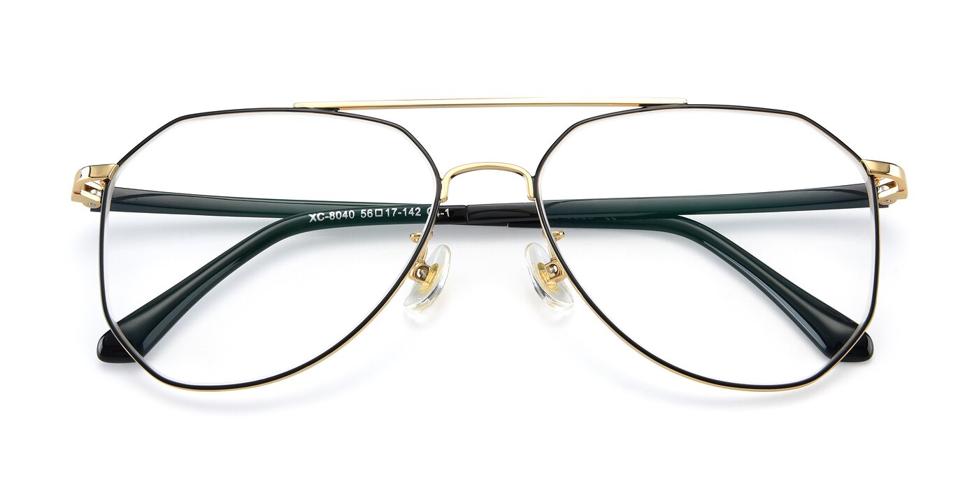 XC-8040 - Black/ Gold Eyeglasses