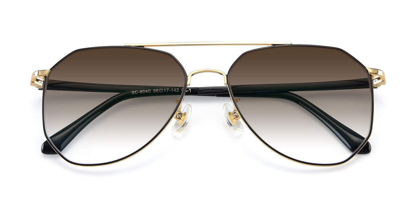 XC-8040 - Black/ Gold Gradient Sunglasses