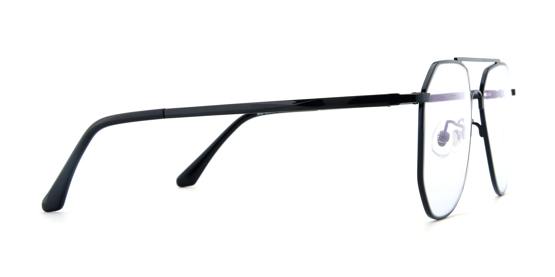 Side of XC-8040 in Black with Clear Reading Eyeglass Lenses