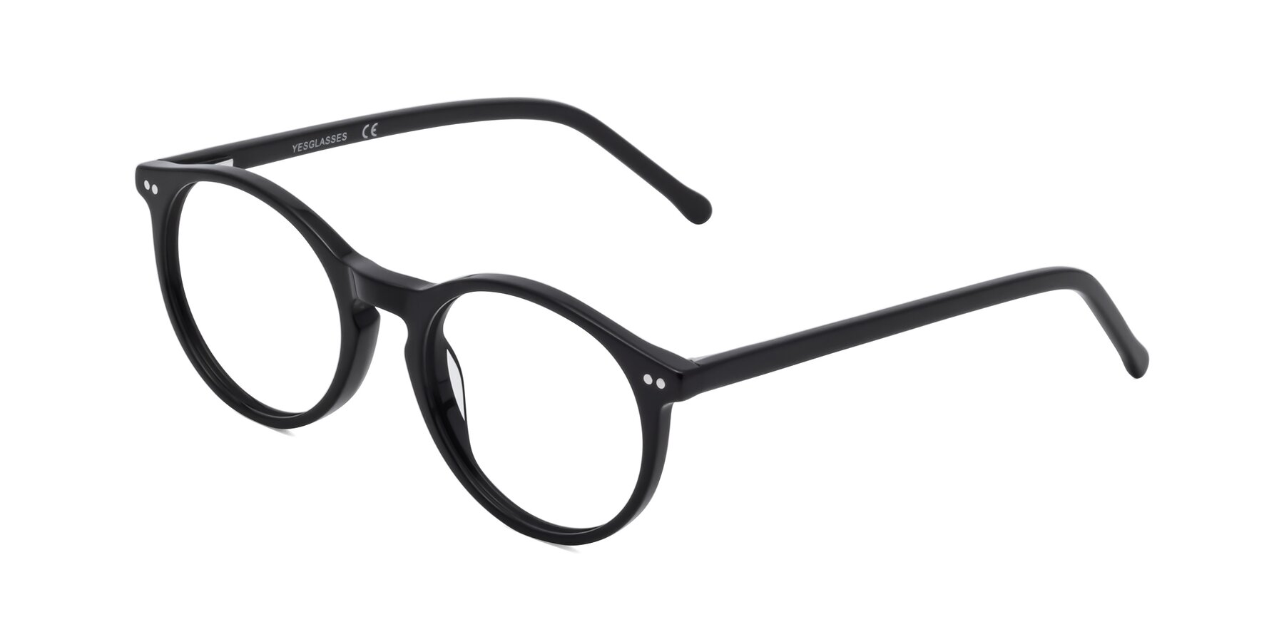 Angle of Echo in Black with Clear Eyeglass Lenses