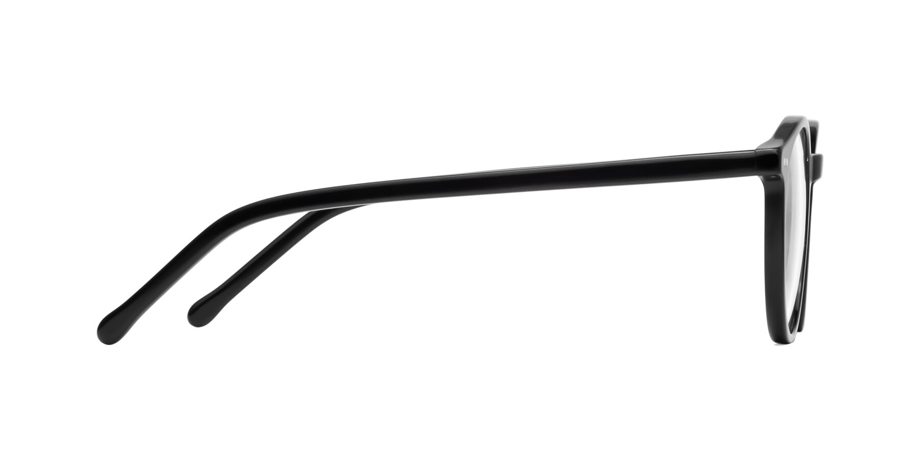 Side of Echo in Black with Clear Eyeglass Lenses