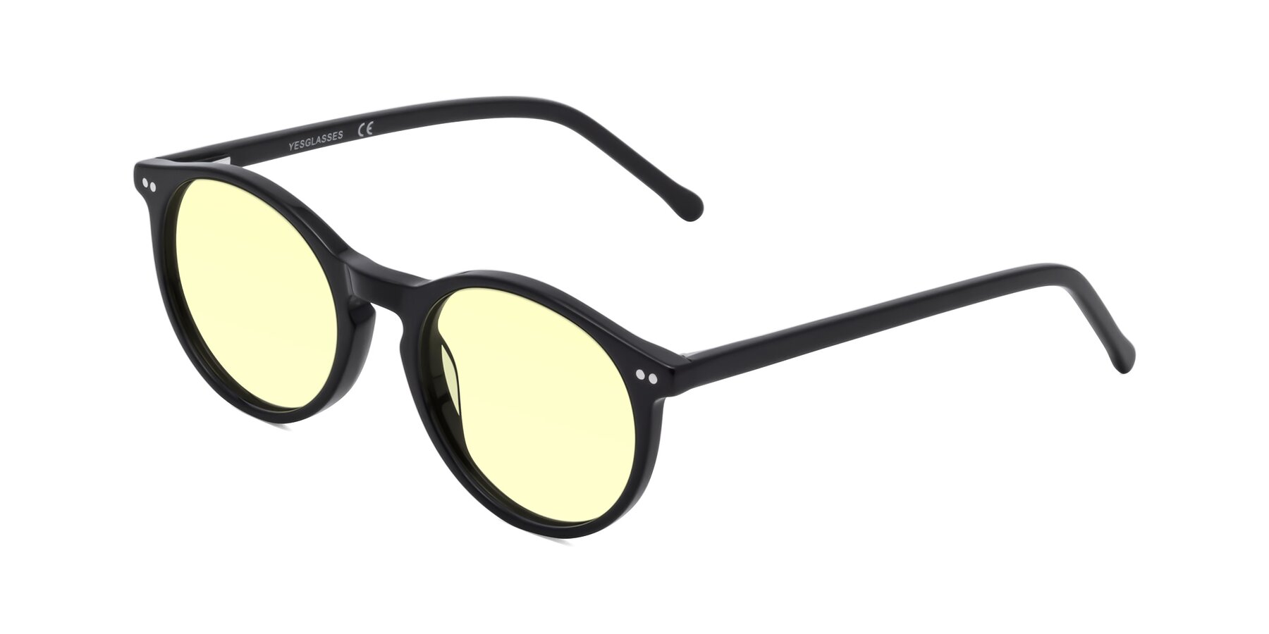Angle of Echo in Black with Light Yellow Tinted Lenses