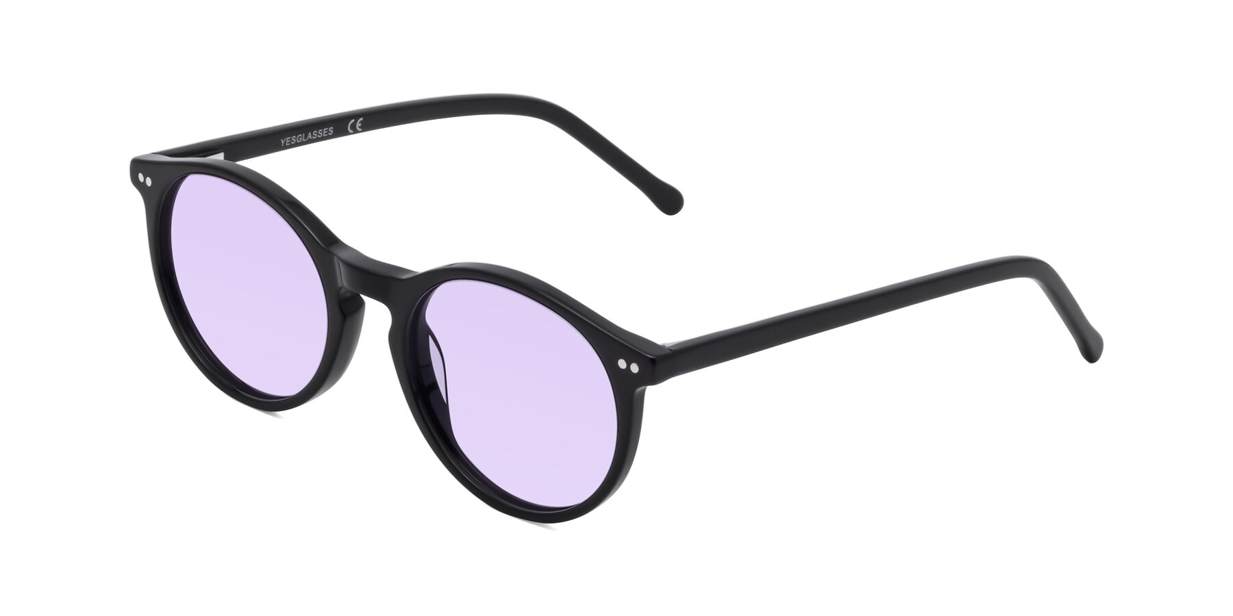 Angle of Echo in Black with Light Purple Tinted Lenses