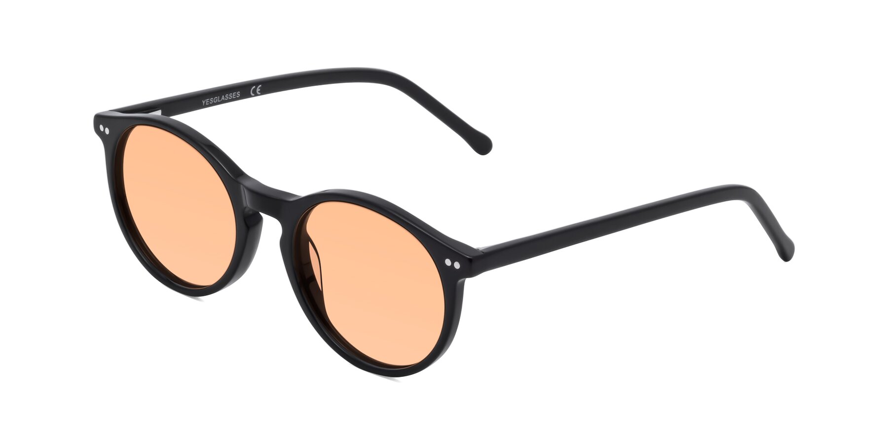 Angle of Echo in Black with Light Orange Tinted Lenses