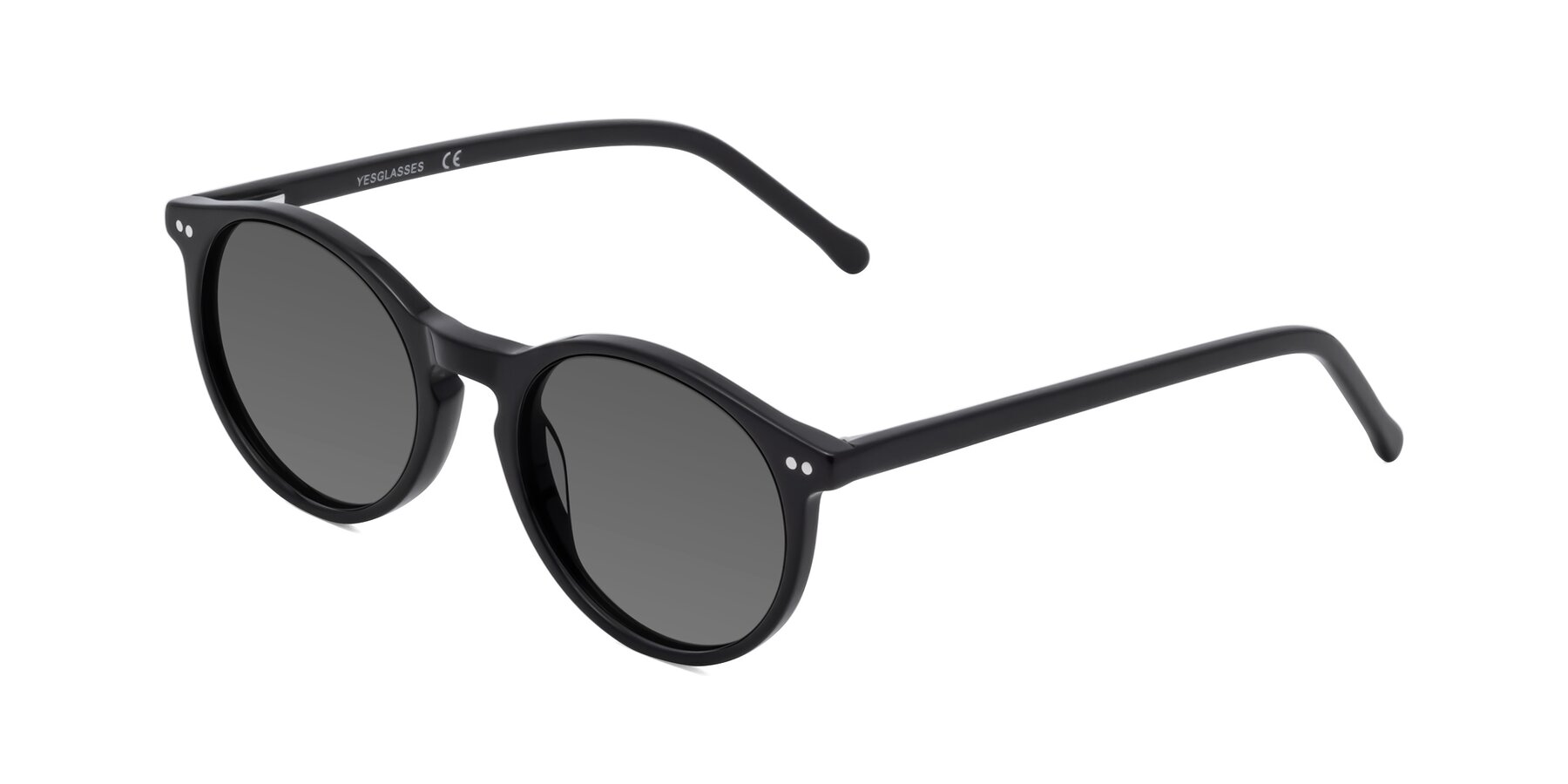Angle of Echo in Black with Medium Gray Tinted Lenses