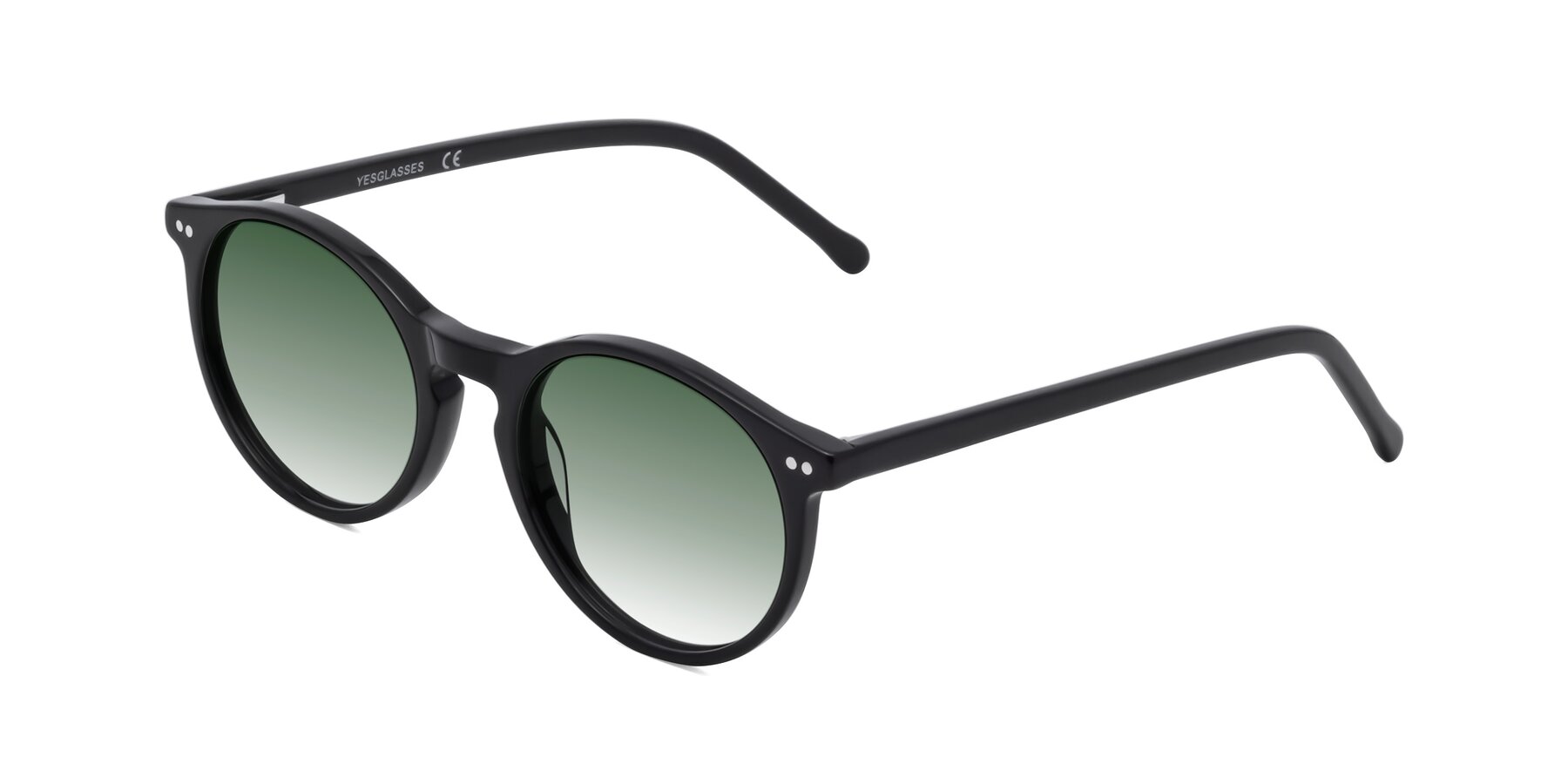 Angle of Echo in Black with Green Gradient Lenses